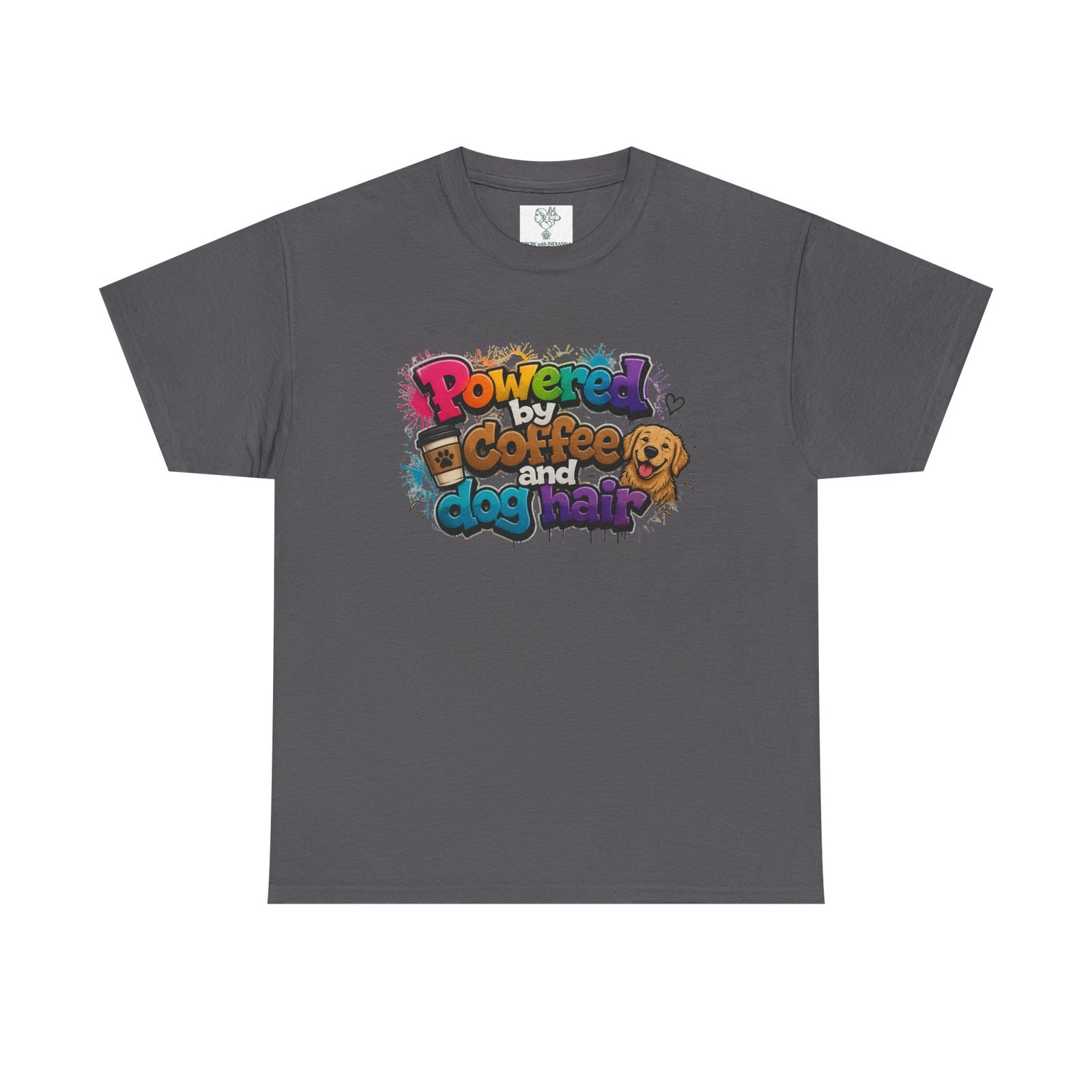 T-shirt « Powered by Coffee and Dogs » —Collection Grow with Indianna – Image 201