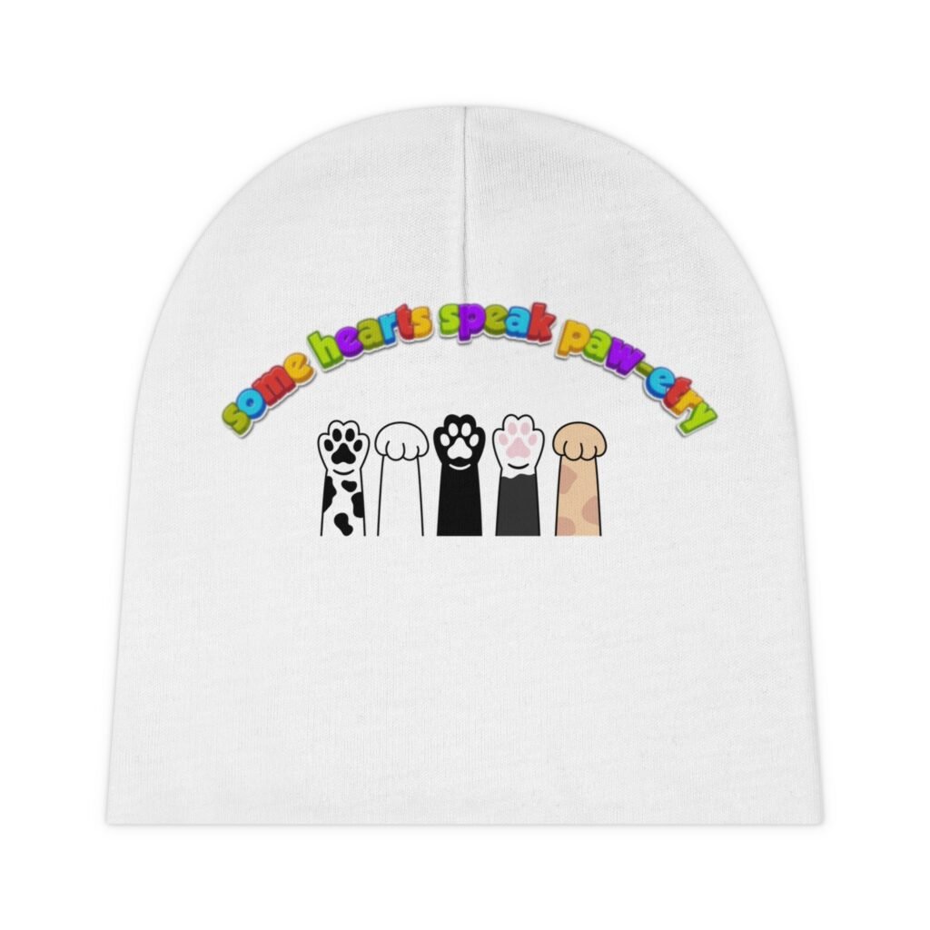 Bonnet Bébé « Some Hearts Speak Paws » —Collection Grow with Indianna