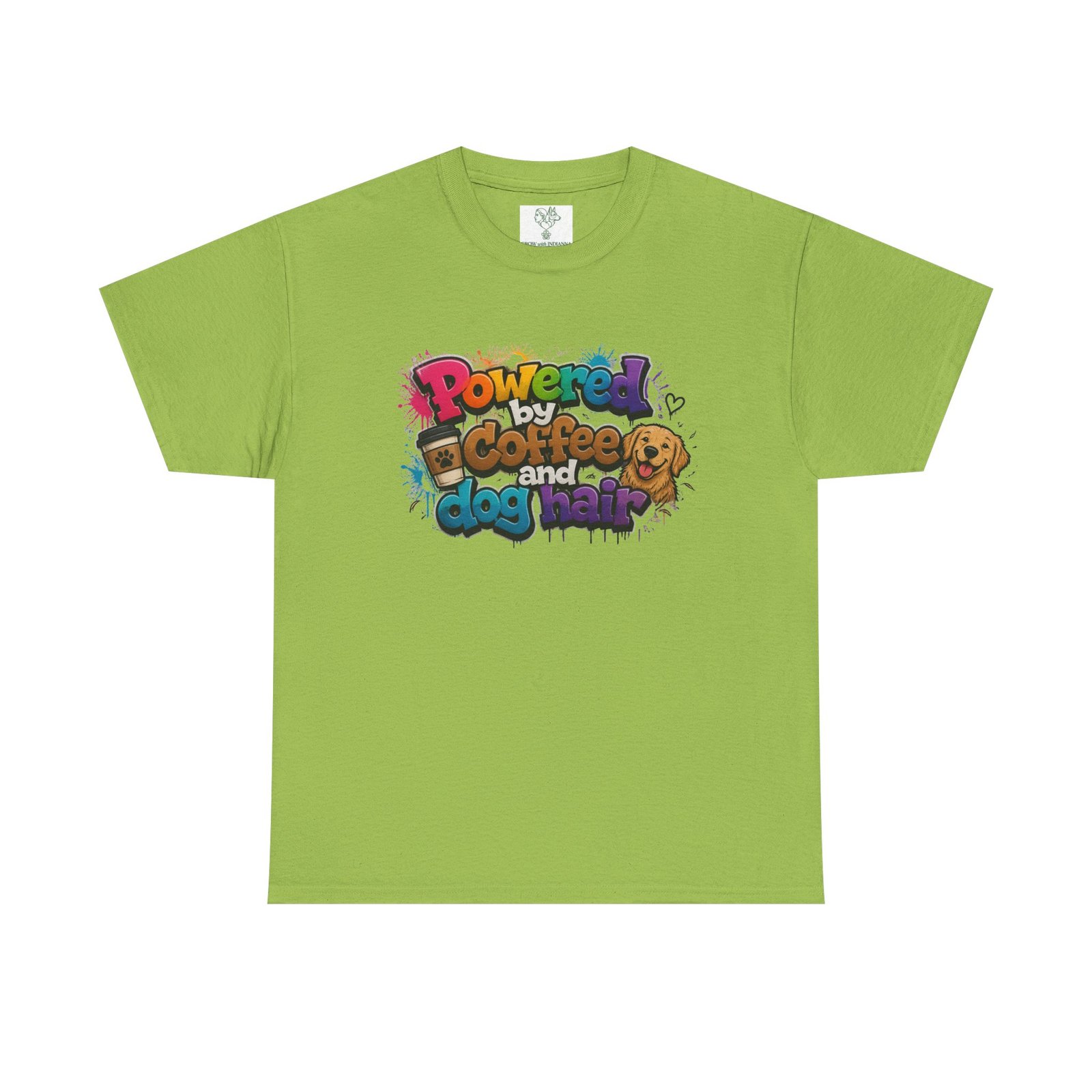 T-shirt « Powered by Coffee and Dogs » —Collection Grow with Indianna – Image 117