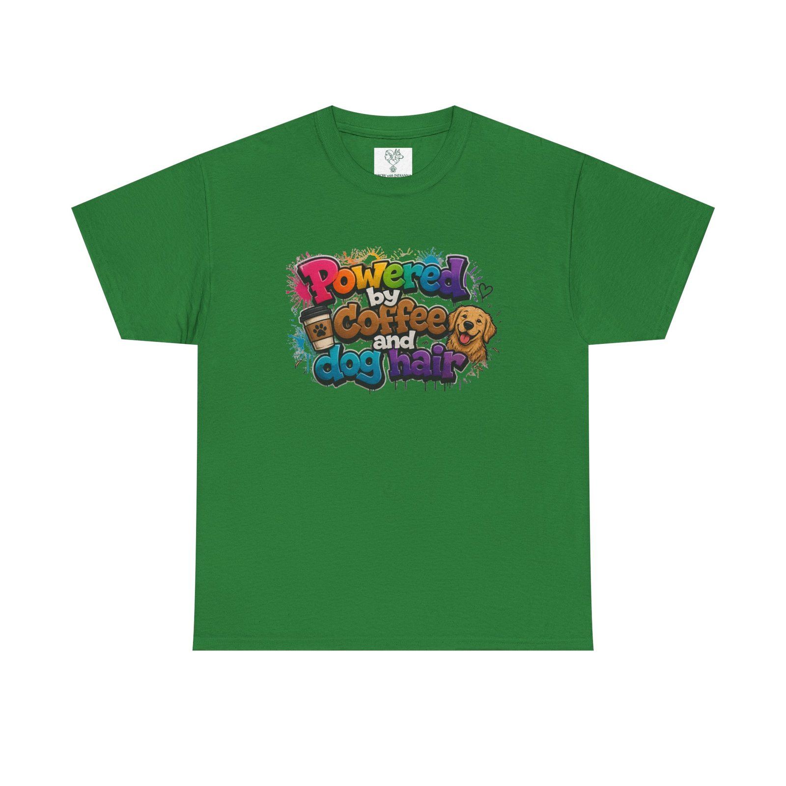 T-shirt « Powered by Coffee and Dogs » —Collection Grow with Indianna – Image 129