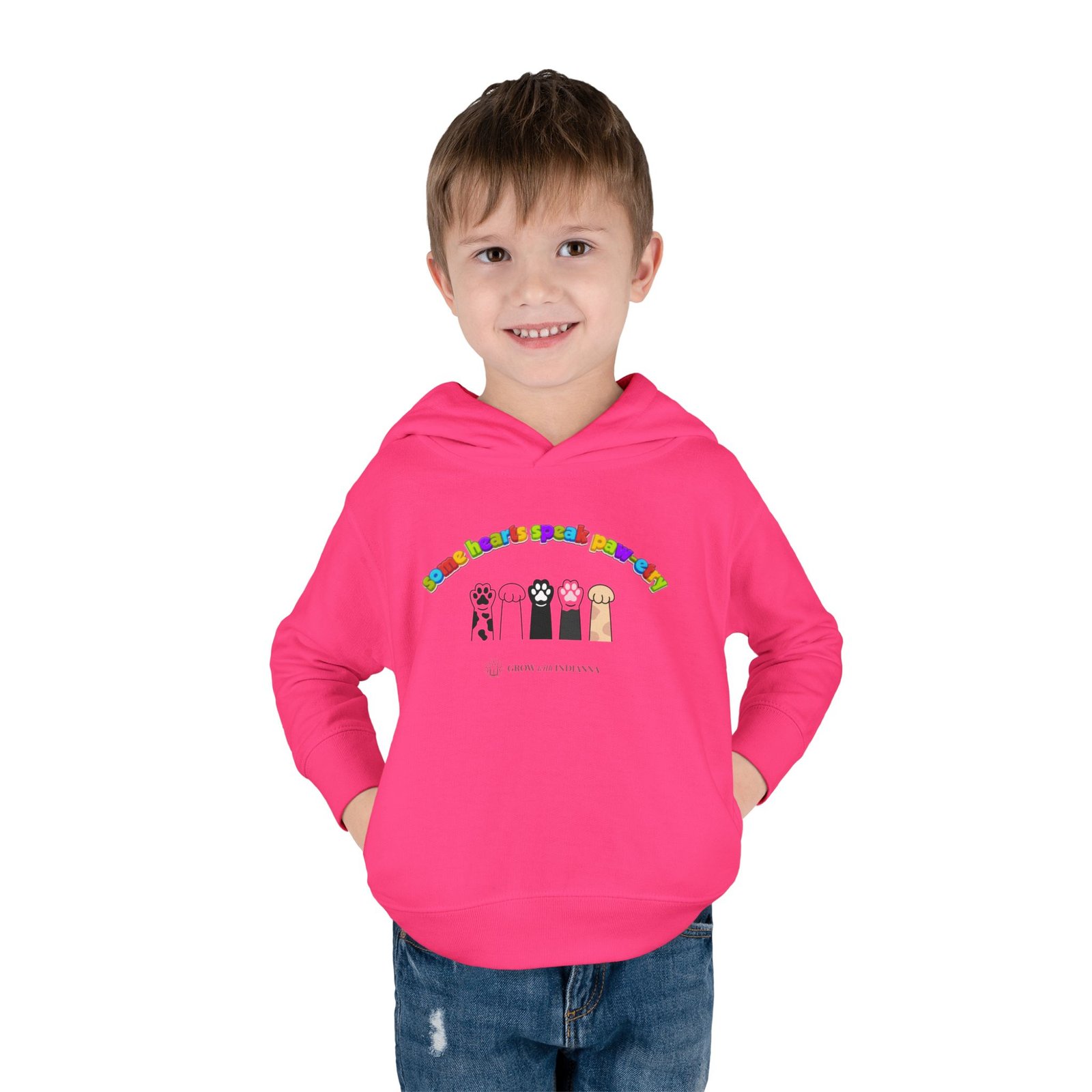 Sweat à Capuche Enfant « Paws & Rainbow » —Collection Grow with Indianna – Image 31