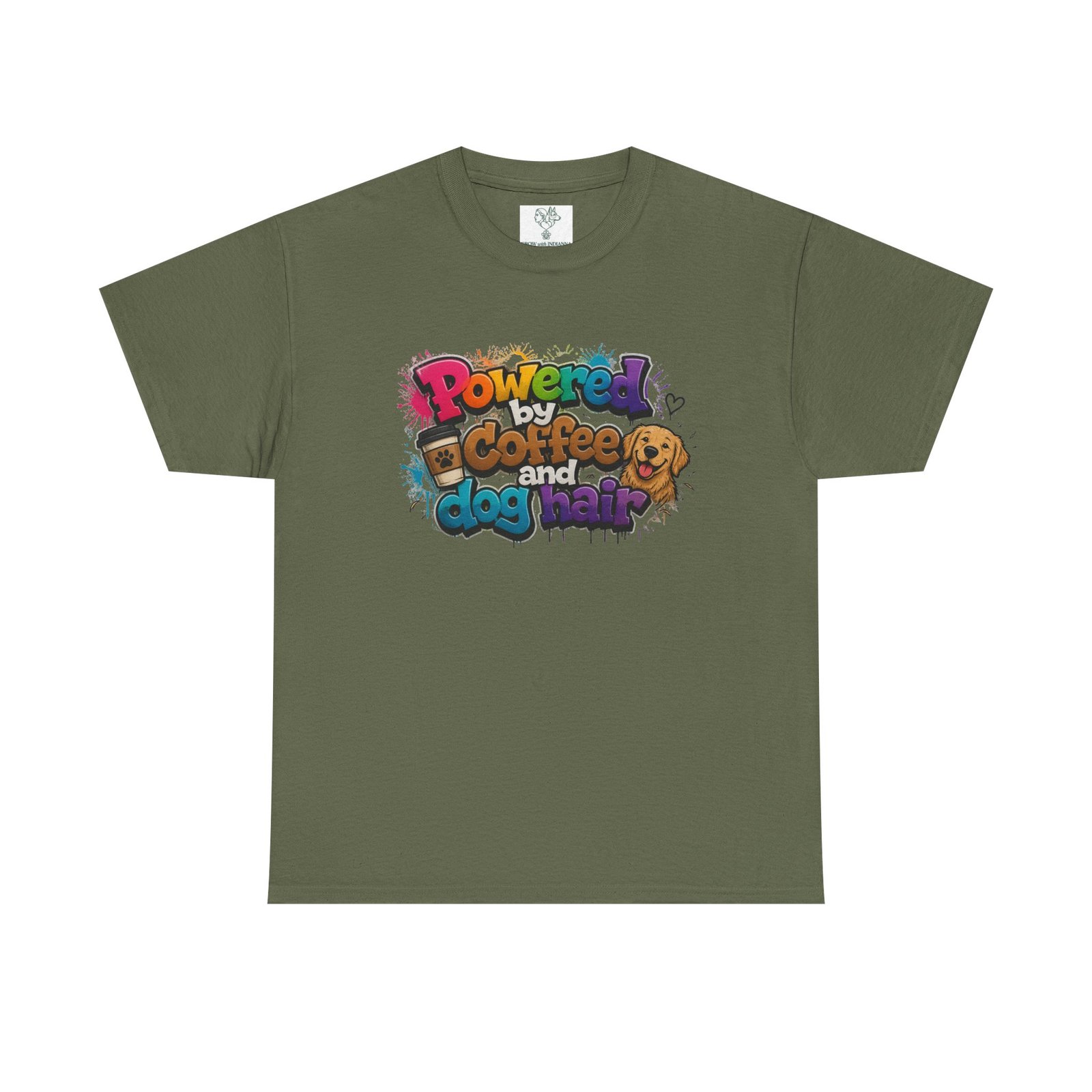 T-shirt « Powered by Coffee and Dogs » —Collection Grow with Indianna – Image 105