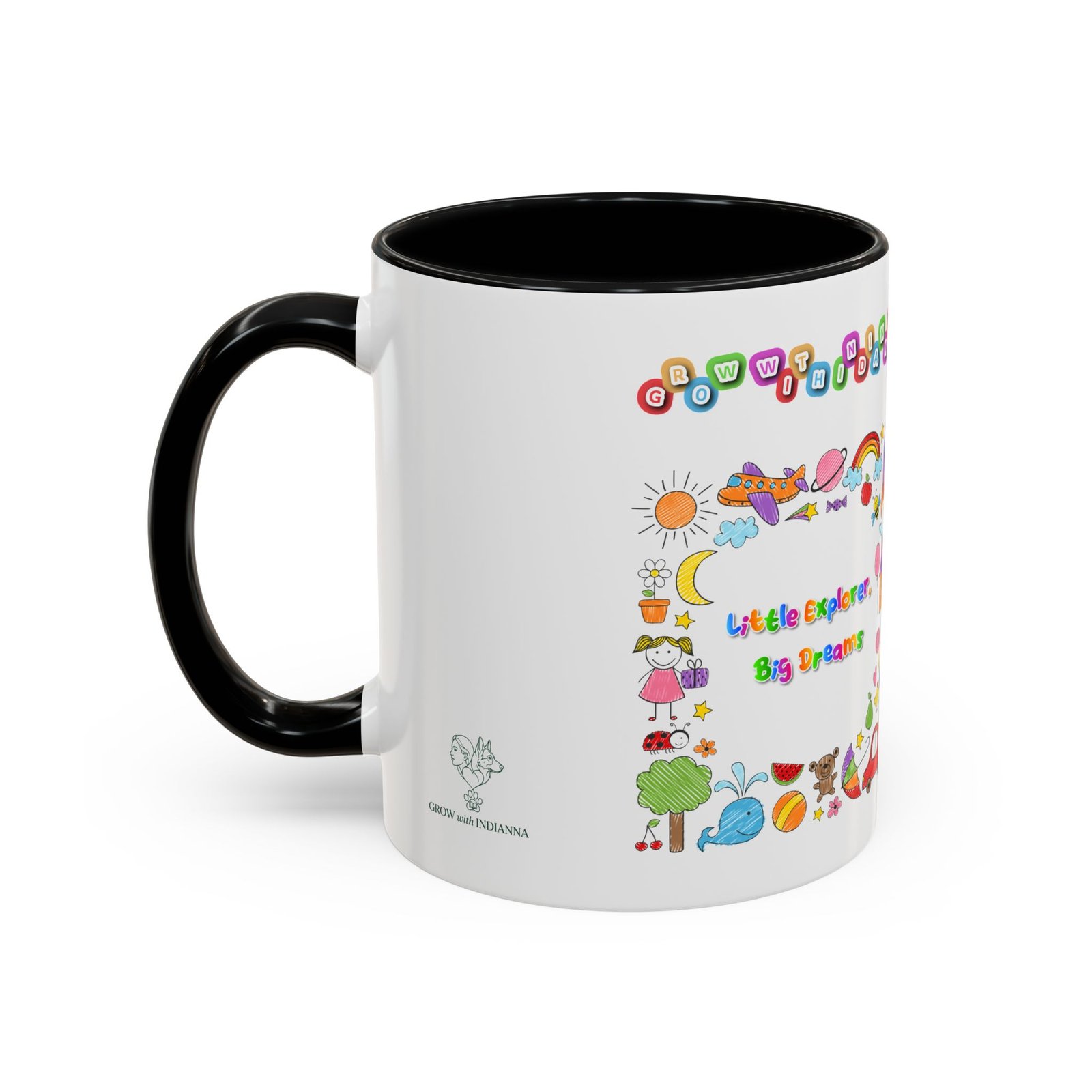 Mug Bicolore « Little Explorer, Big Dreams » - Collection Grow with Indianna – Image 3