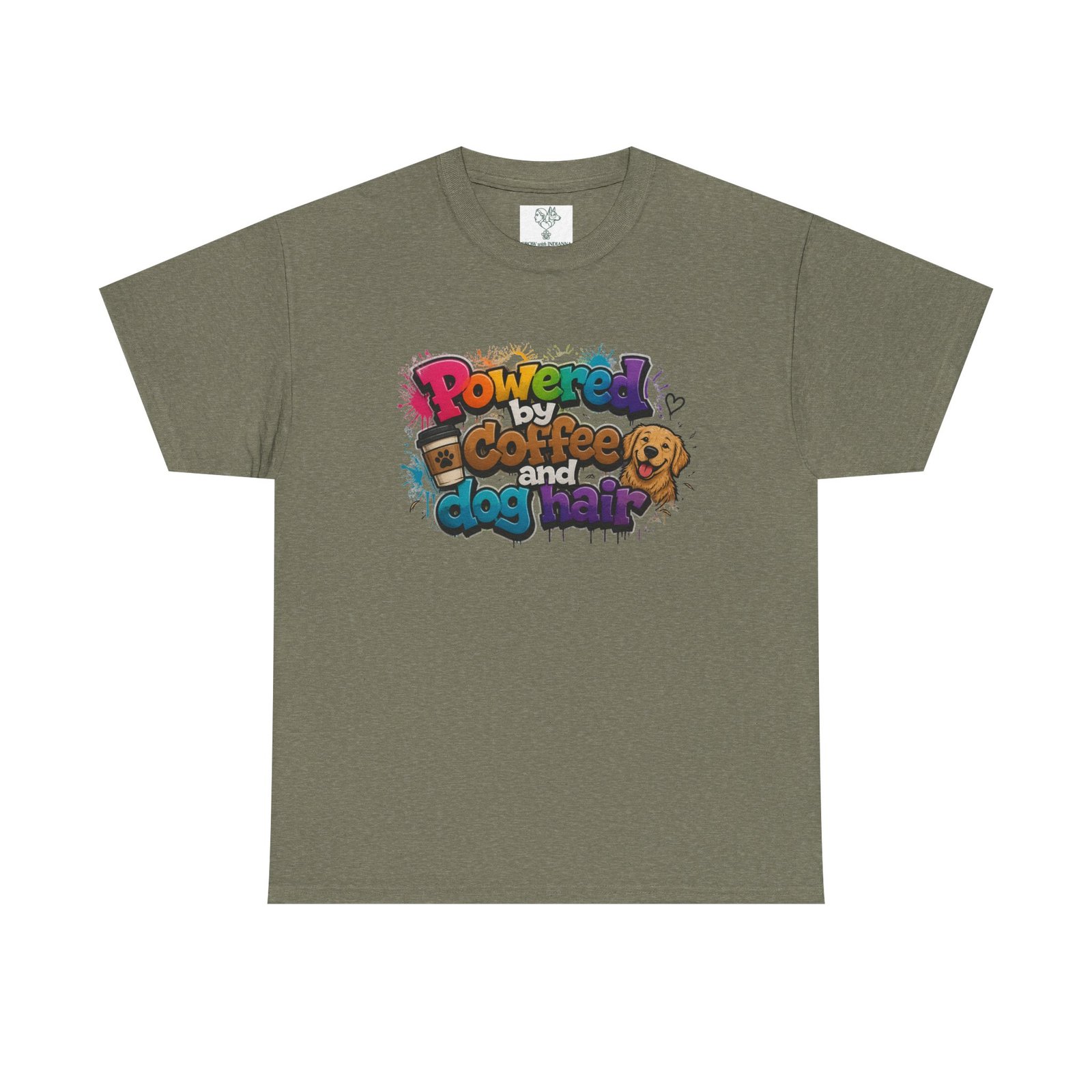 T-shirt « Powered by Coffee and Dogs » —Collection Grow with Indianna – Image 97