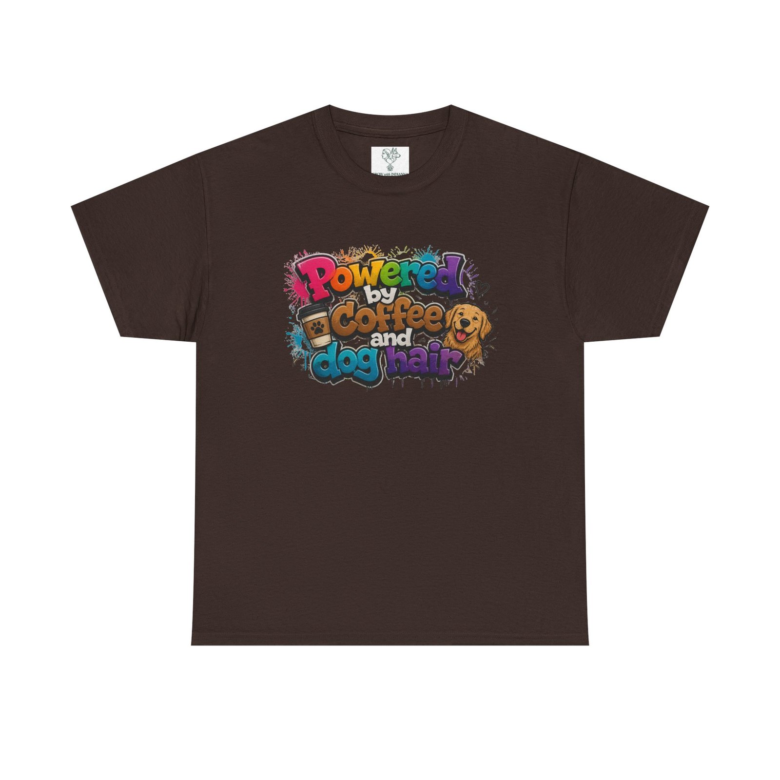 T-shirt « Powered by Coffee and Dogs » —Collection Grow with Indianna – Image 81