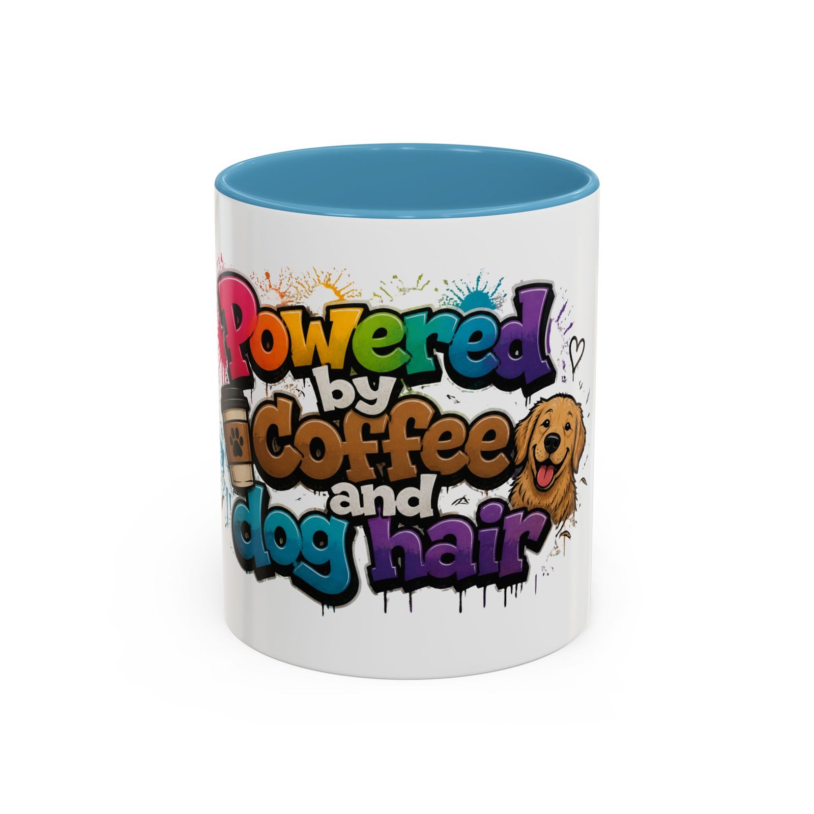 Mug Bicolore « Powered by Coffee and Dog Hair » – Collection Grow with Indianna – Image 33