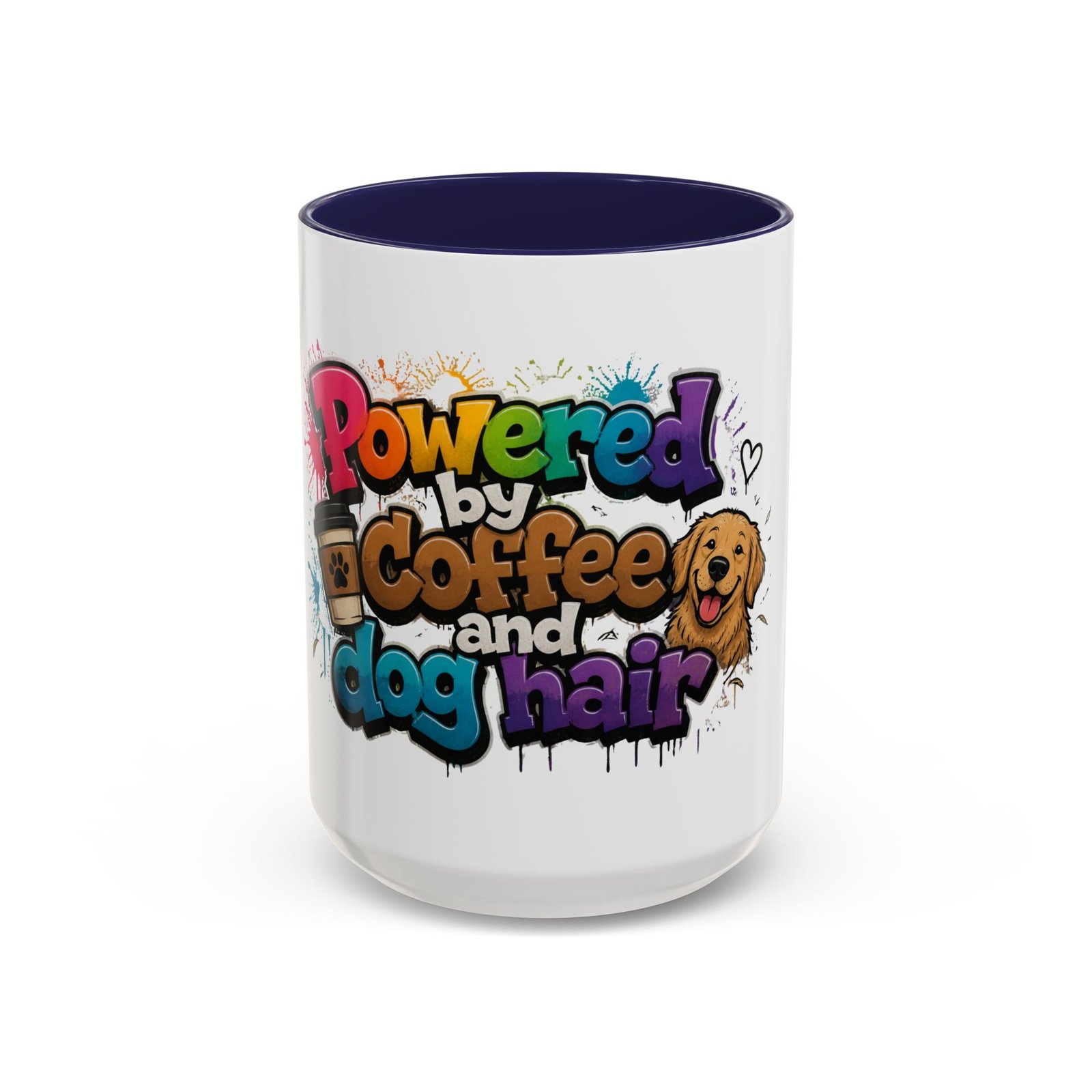 Mug Bicolore « Powered by Coffee and Dog Hair » – Collection Grow with Indianna – Image 21