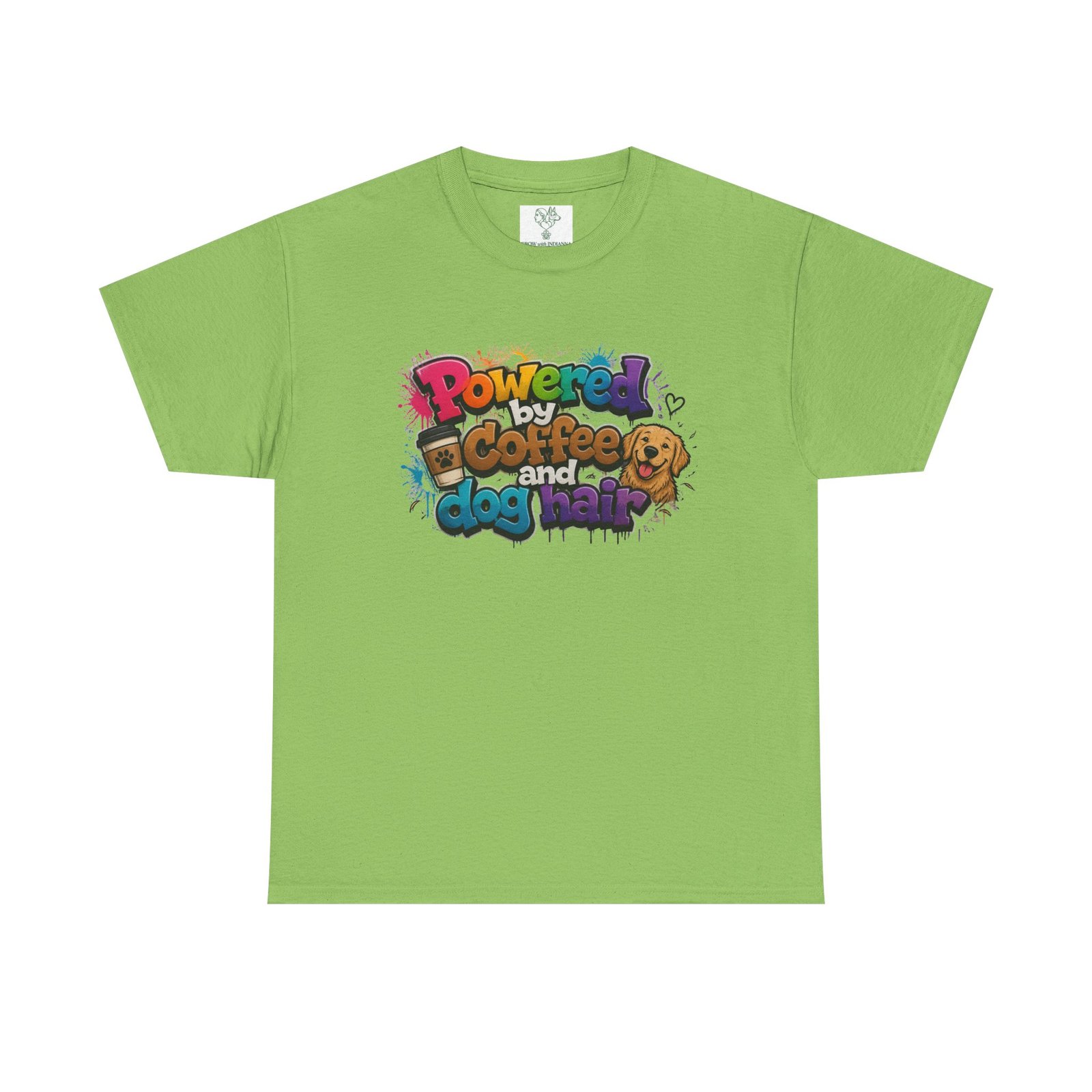 T-shirt « Powered by Coffee and Dogs » —Collection Grow with Indianna – Image 113