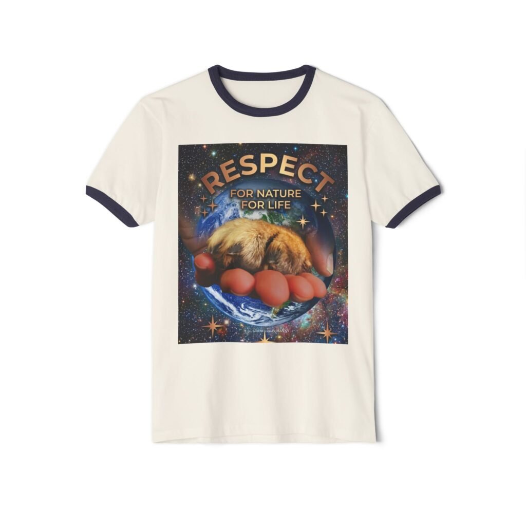 T-shirt Ringer « Respect for Nature » —Collection Grow with Indianna