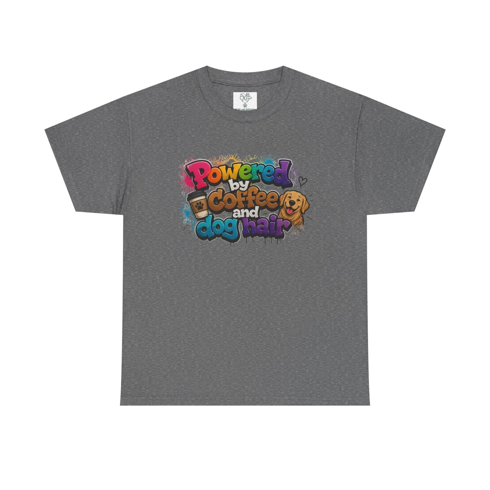 T-shirt « Powered by Coffee and Dogs » —Collection Grow with Indianna – Image 205