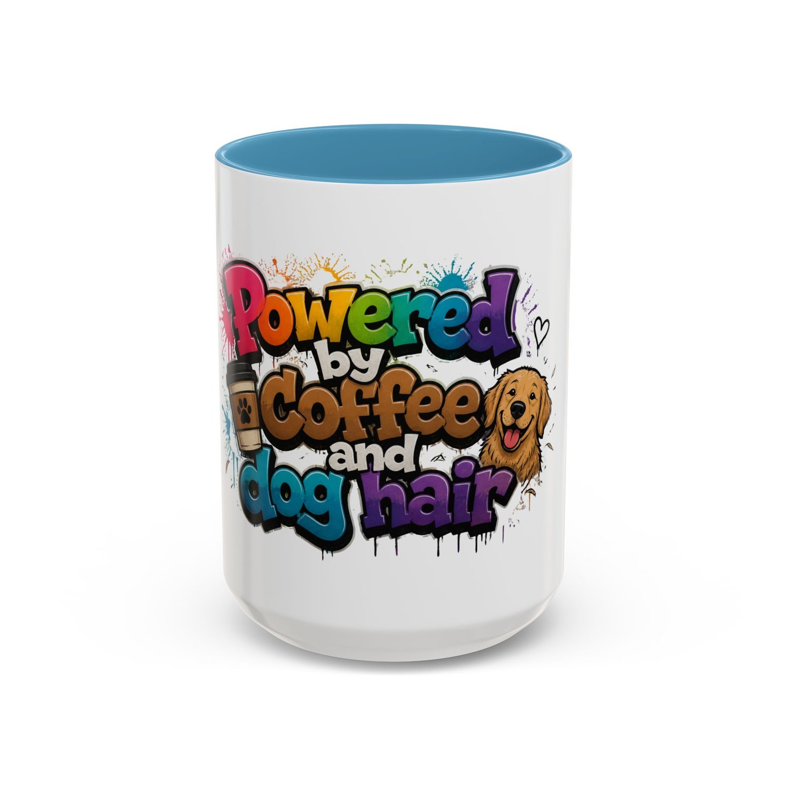 Mug Bicolore « Powered by Coffee and Dog Hair » – Collection Grow with Indianna – Image 37