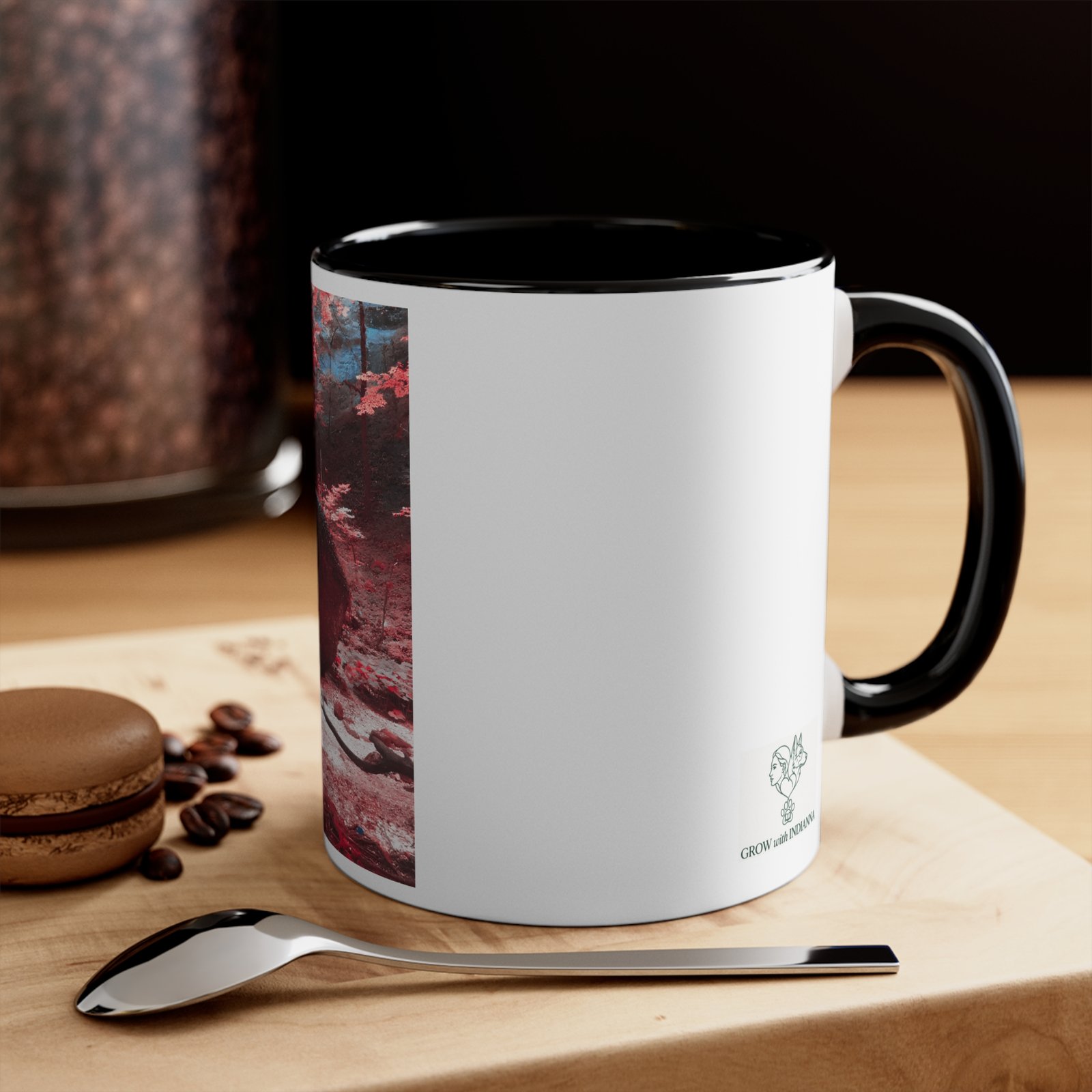 ☕ Mug Bicolore "Forêt Enchantée" – Collection Grow with Indianna – Image 8
