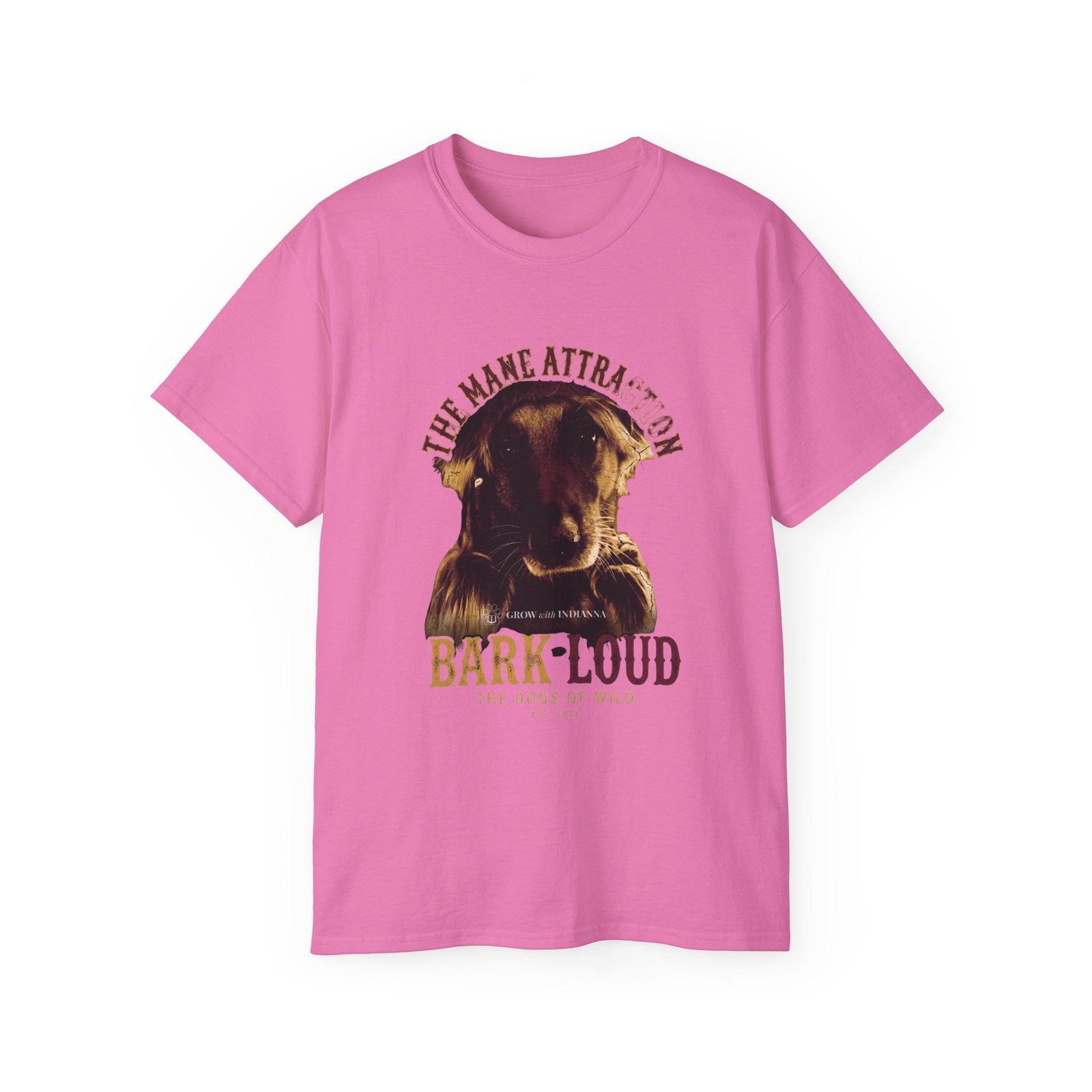 T-shirt Vintage « Cute Indianna Portrait — Bark Loud » —Collection Grow with Indianna – Image 53