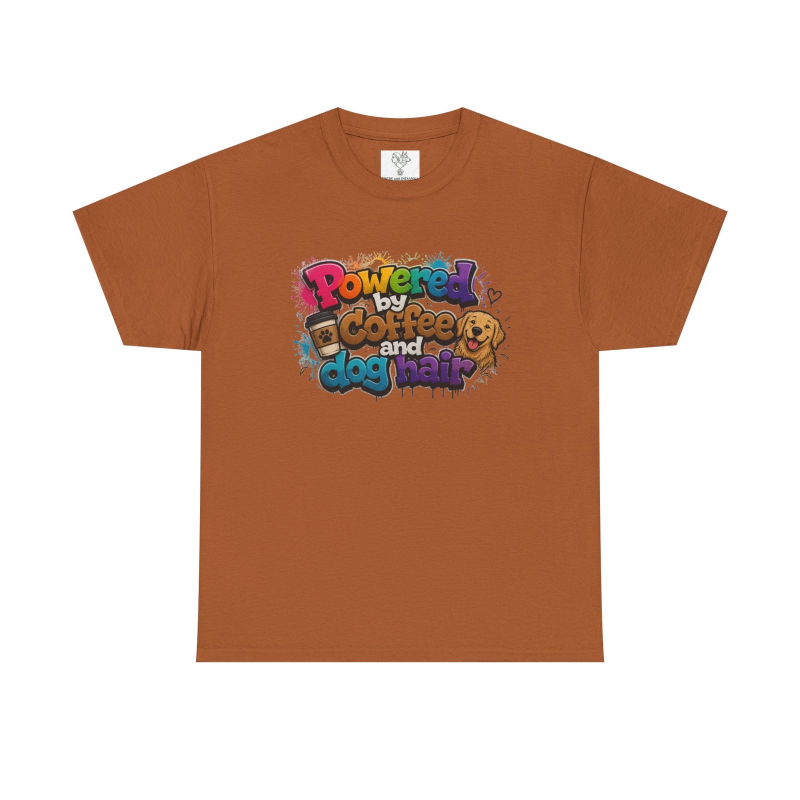 T-shirt « Powered by Coffee and Dogs » —Collection Grow with Indianna – Image 73