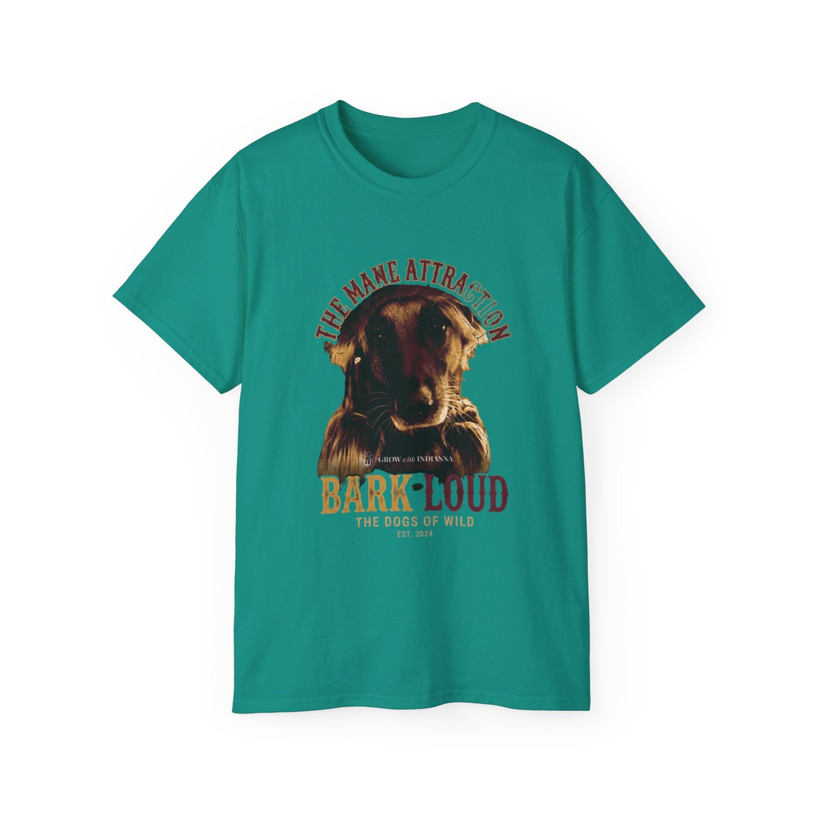 T-shirt Vintage « Cute Indianna Portrait — Bark Loud » —Collection Grow with Indianna – Image 37