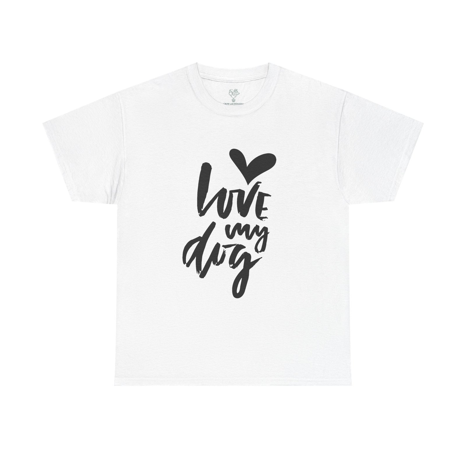 T-shirt « J'aime mon chien » — Empreinte & Cœur | Collection Grow with Indianna