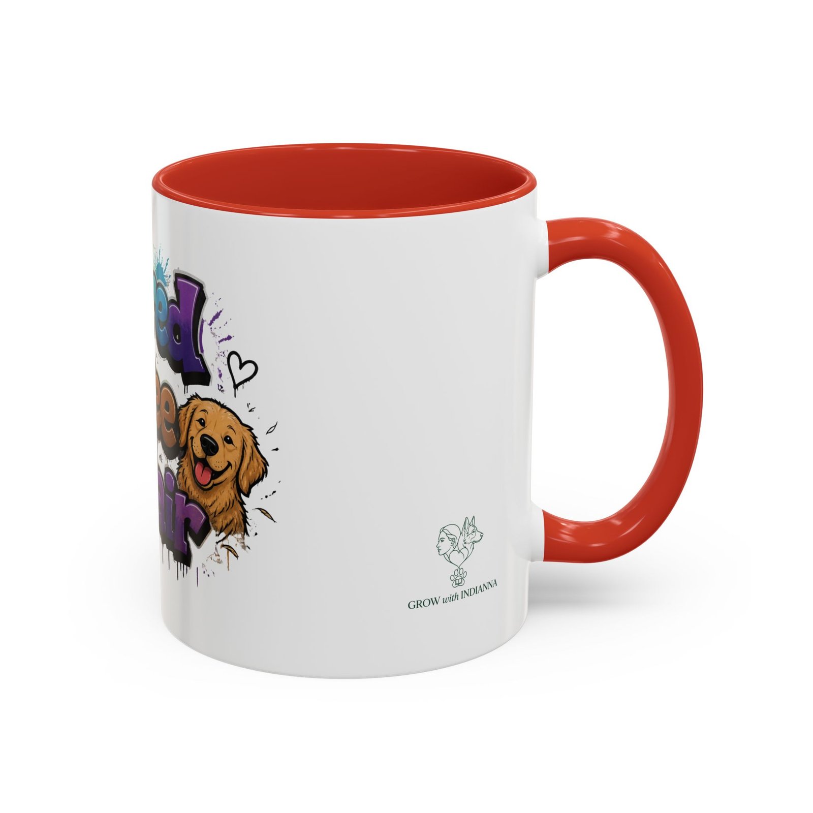 Mug Bicolore « Powered by Coffee and Dog Hair » – Collection Grow with Indianna – Image 14