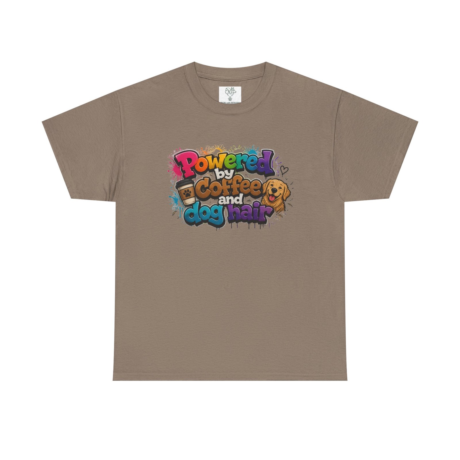 T-shirt « Powered by Coffee and Dogs » —Collection Grow with Indianna – Image 57