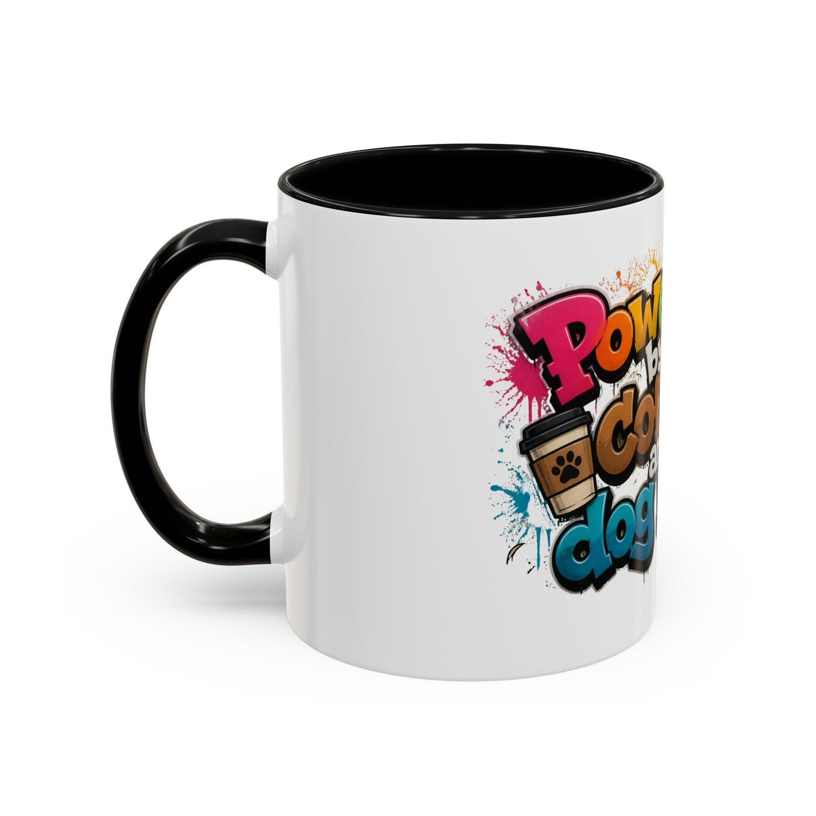 Mug Bicolore « Powered by Coffee and Dog Hair » – Collection Grow with Indianna – Image 3