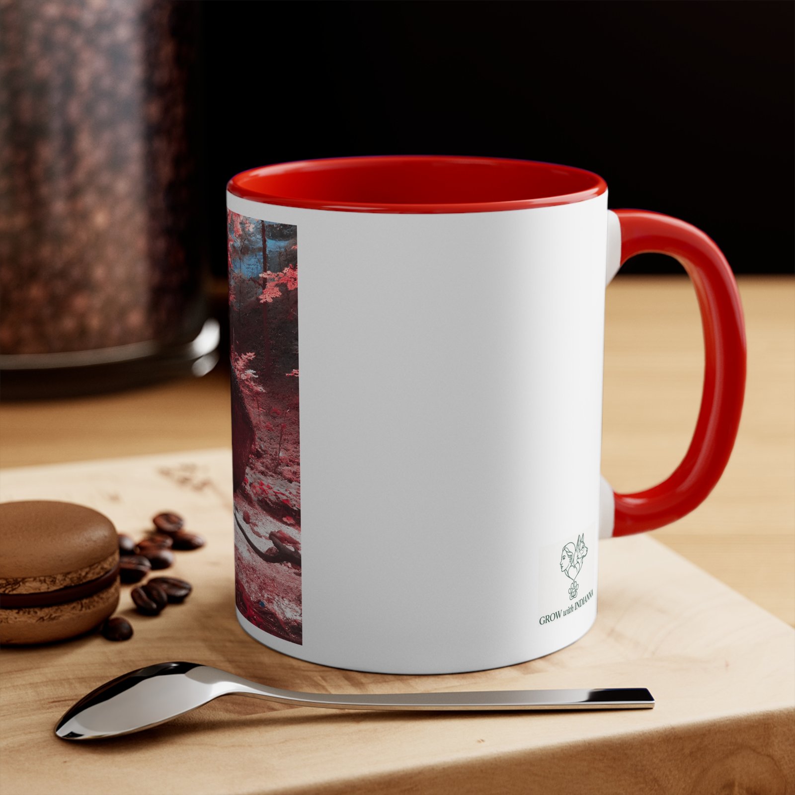 ☕ Mug Bicolore "Forêt Enchantée" – Collection Grow with Indianna – Image 4