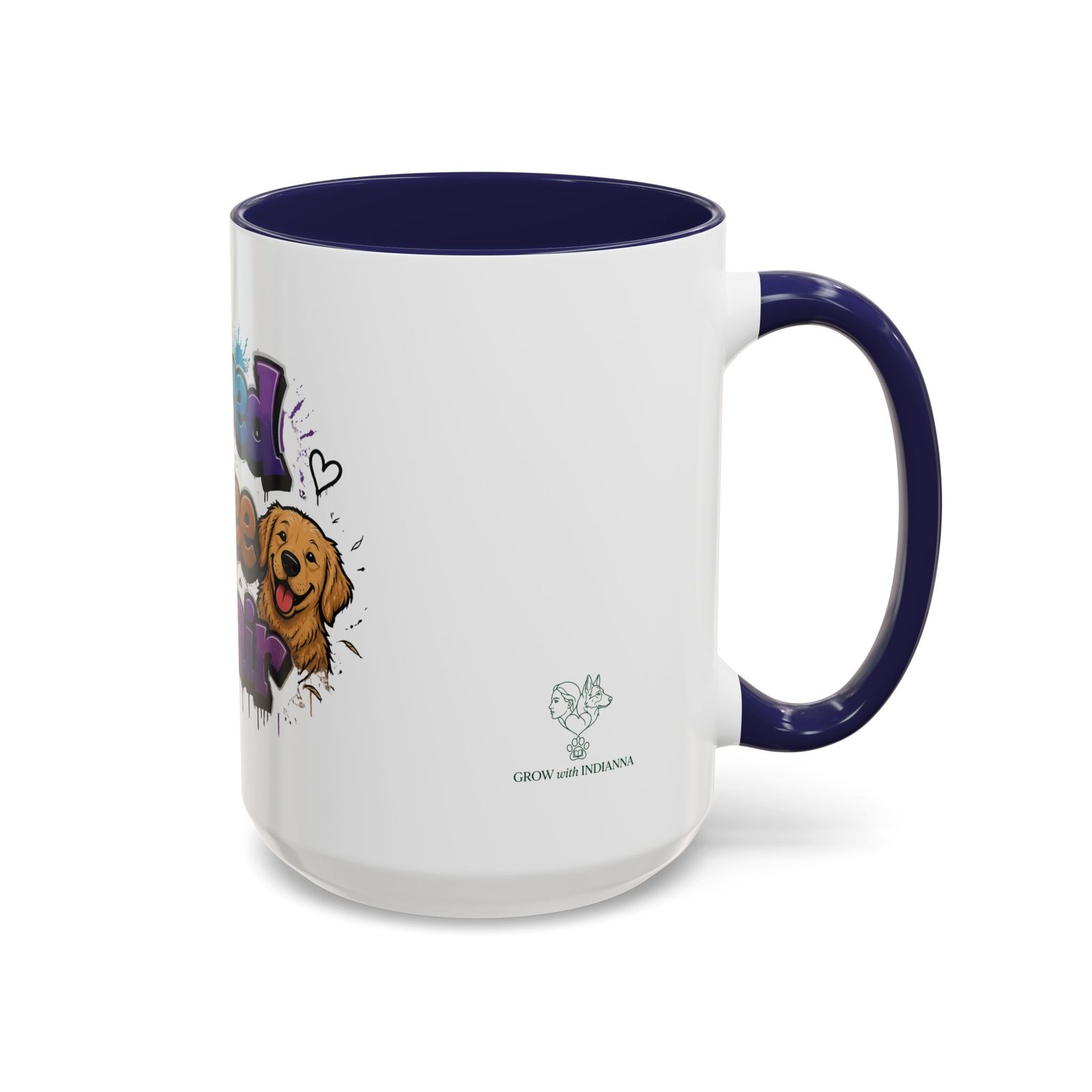 Mug Bicolore « Powered by Coffee and Dog Hair » – Collection Grow with Indianna – Image 22