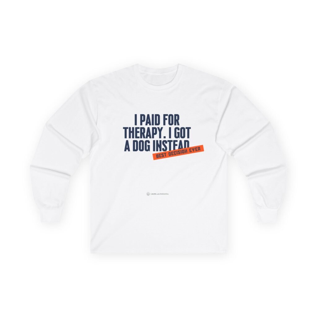T-shirt Manches Longues Humour Canin— Collection Grow with Indianna