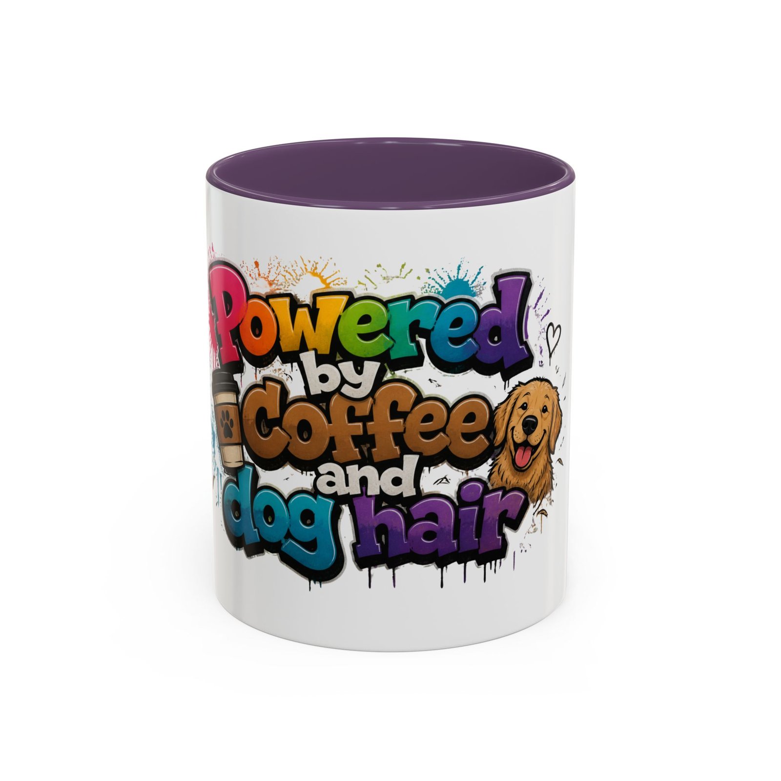 Mug Bicolore « Powered by Coffee and Dog Hair » – Collection Grow with Indianna – Image 61