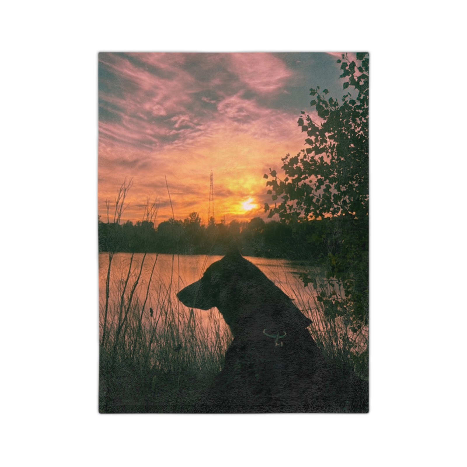 Couverture Plaid "Indianna au Coucher du Soleil" – Velours Microfibre Ultra Doux