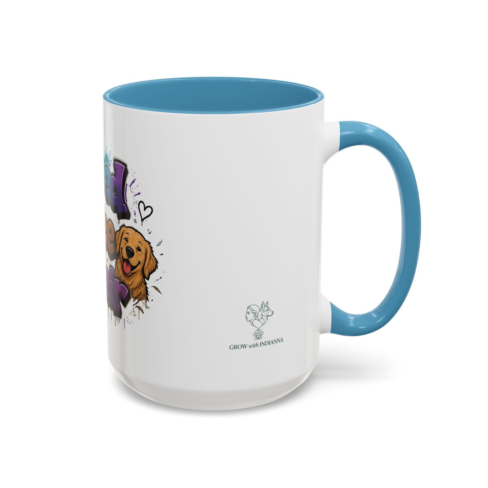Mug Bicolore « Powered by Coffee and Dog Hair » – Collection Grow with Indianna – Image 38