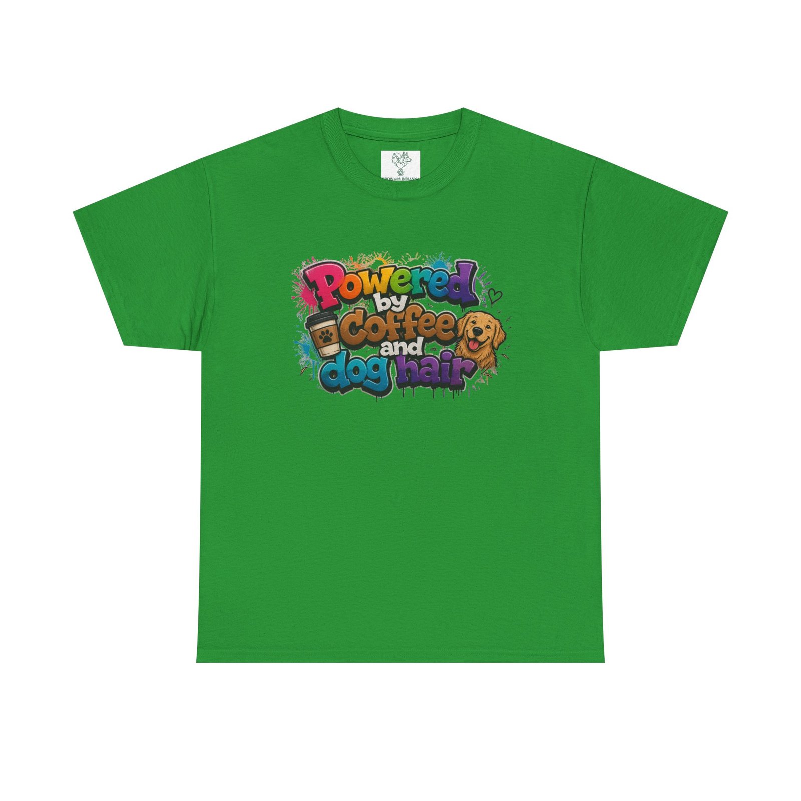 T-shirt « Powered by Coffee and Dogs » —Collection Grow with Indianna – Image 149