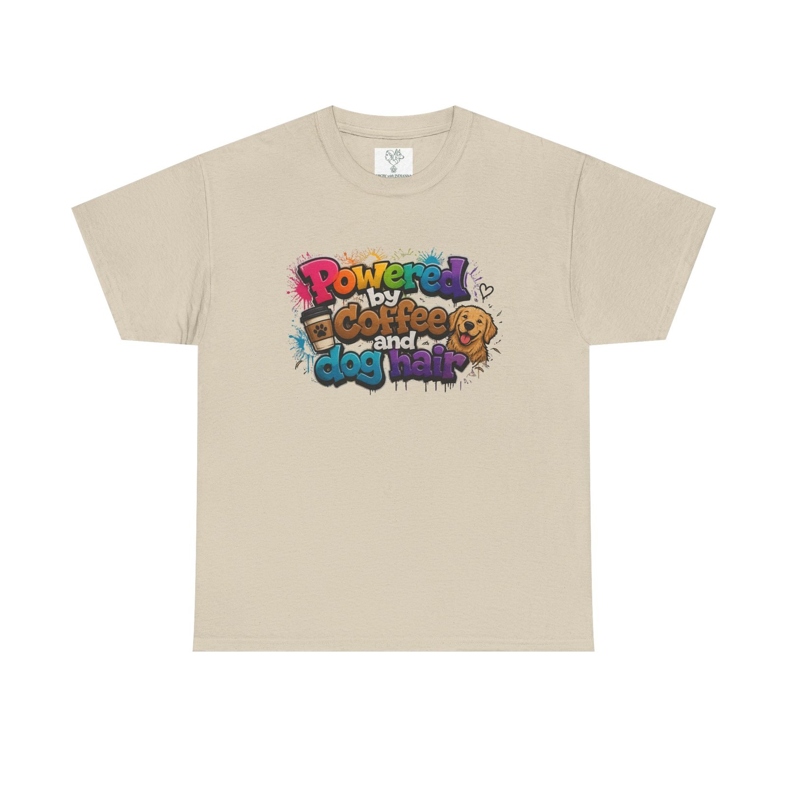 T-shirt « Powered by Coffee and Dogs » —Collection Grow with Indianna – Image 29