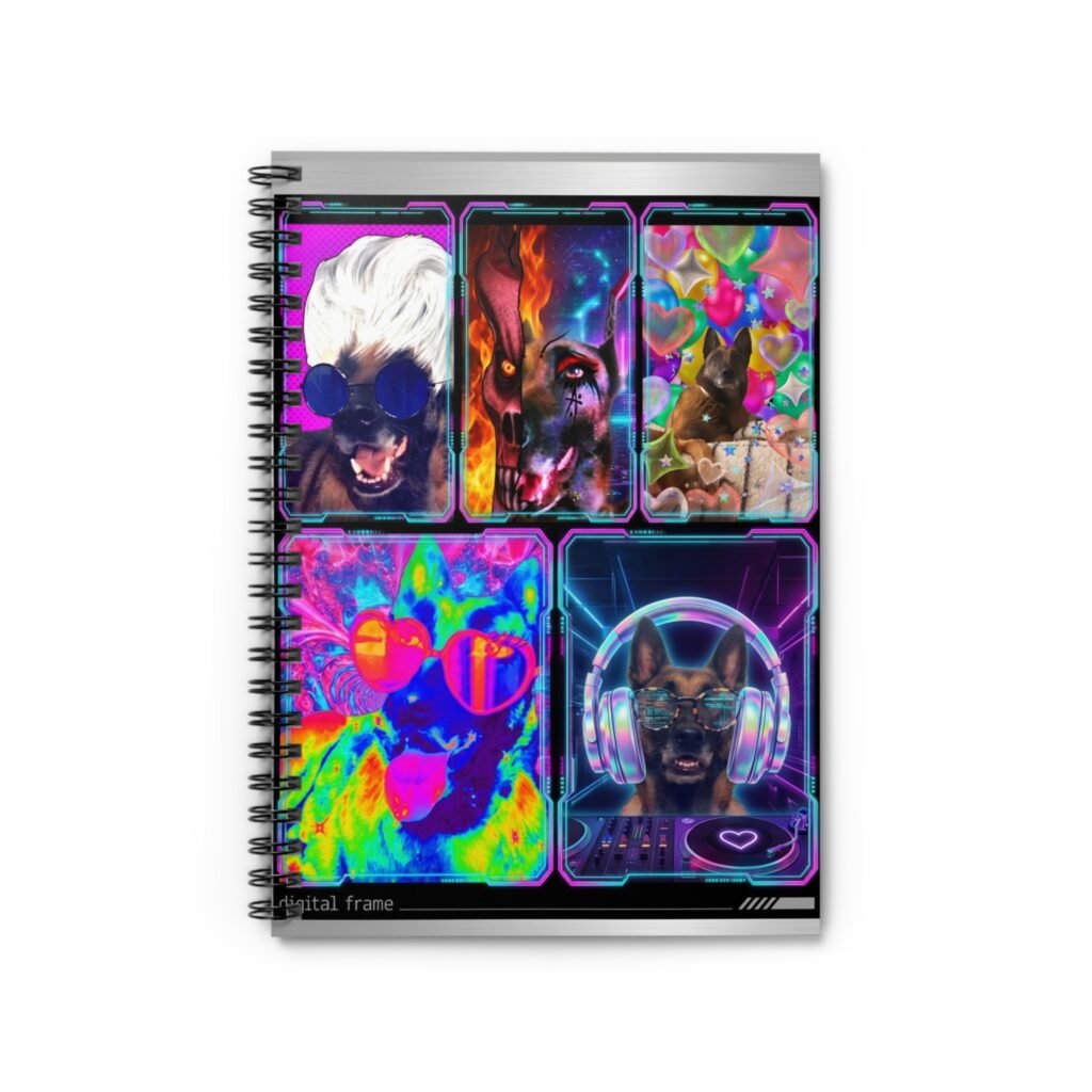 Carnet à Spirales « Neon Cyberpunk Indianna Art » —Collection Grow with Indianna