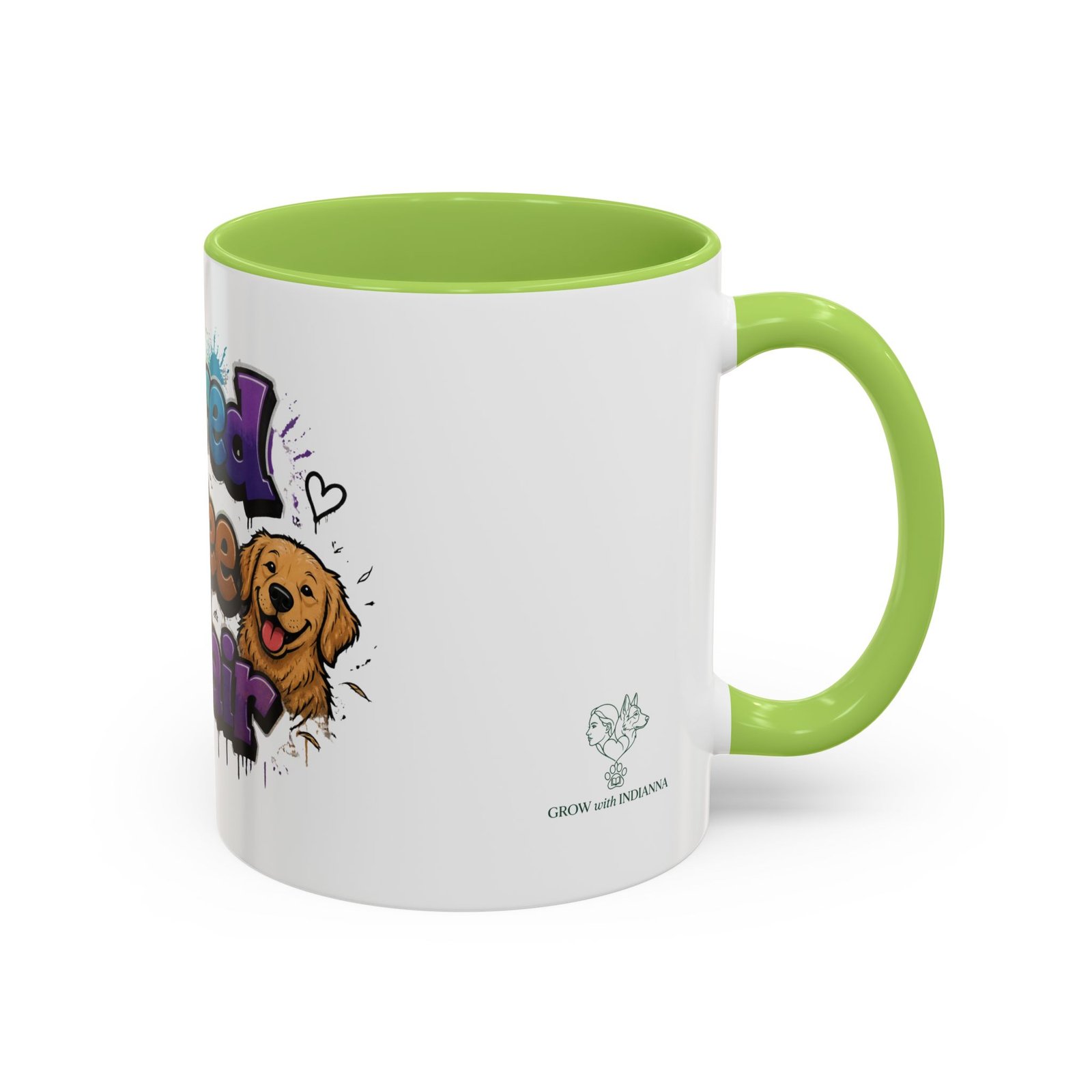 Mug Bicolore « Powered by Coffee and Dog Hair » – Collection Grow with Indianna – Image 58