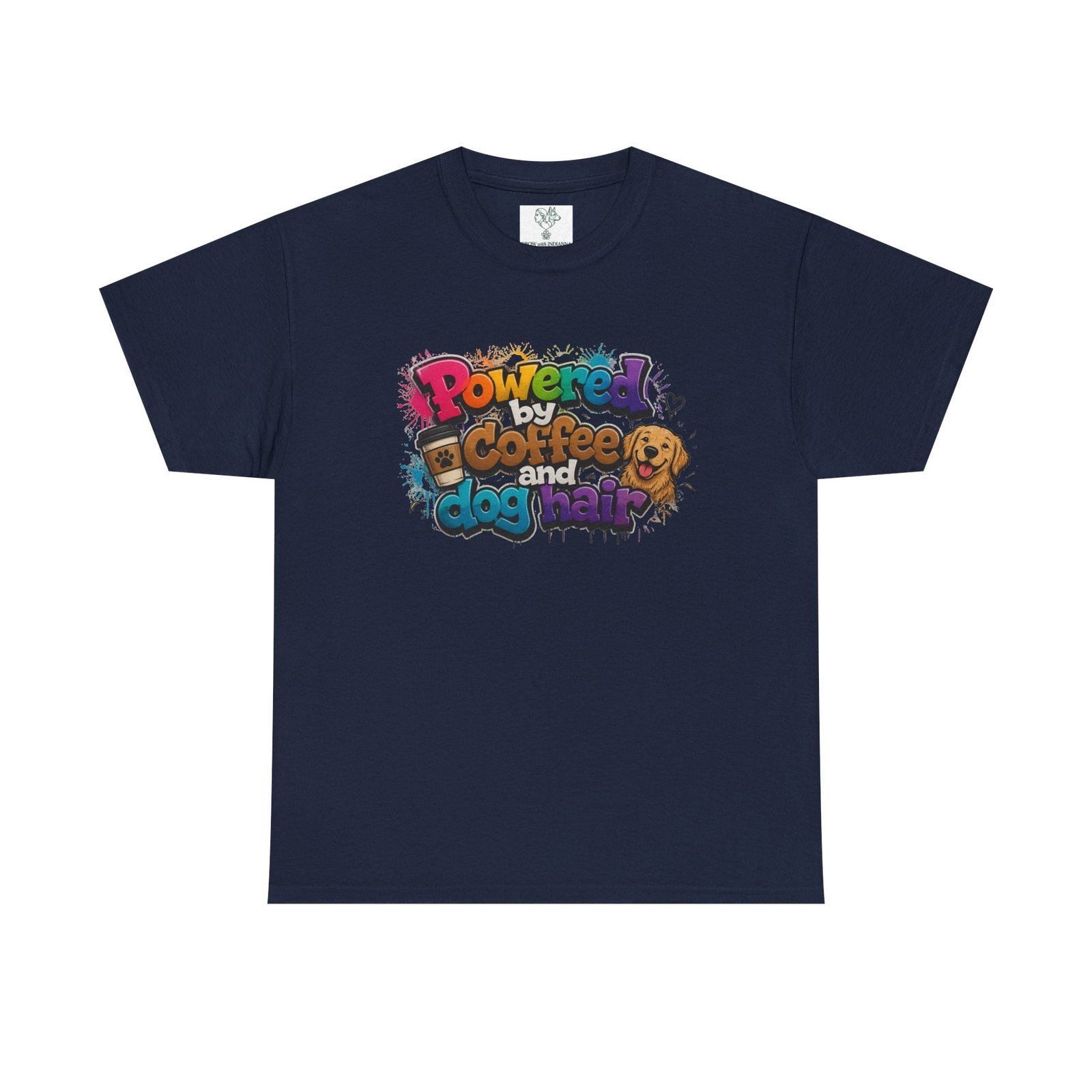 T-shirt « Powered by Coffee and Dogs » —Collection Grow with Indianna – Image 213