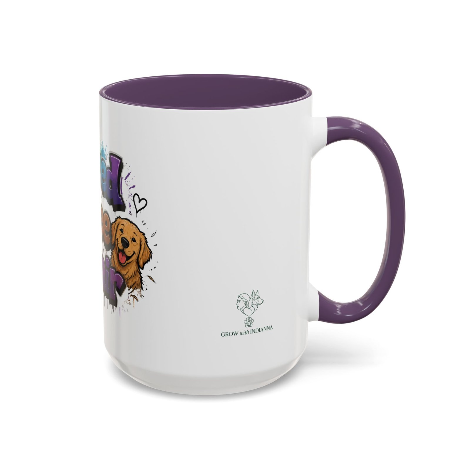 Mug Bicolore « Powered by Coffee and Dog Hair » – Collection Grow with Indianna – Image 66
