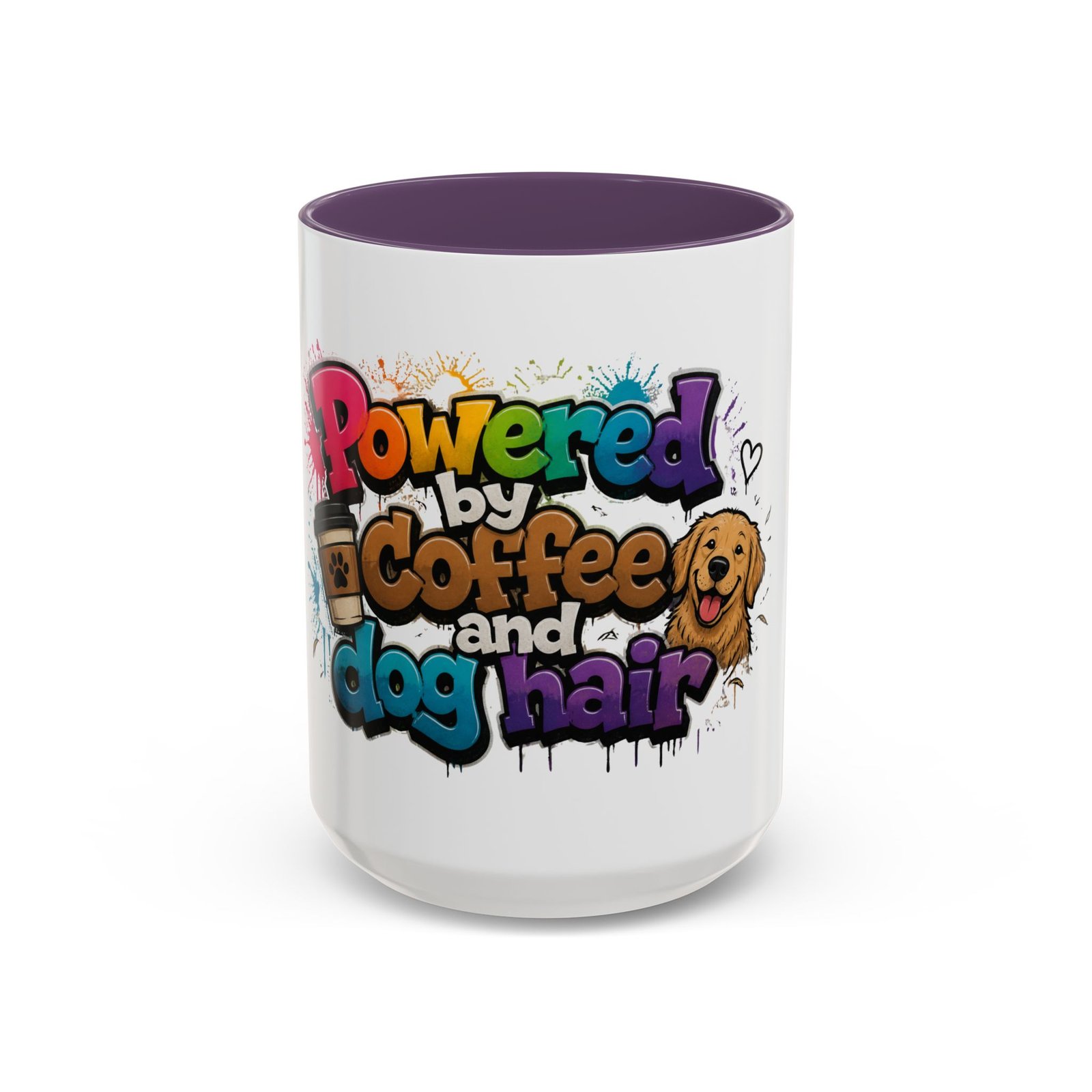 Mug Bicolore « Powered by Coffee and Dog Hair » – Collection Grow with Indianna – Image 65