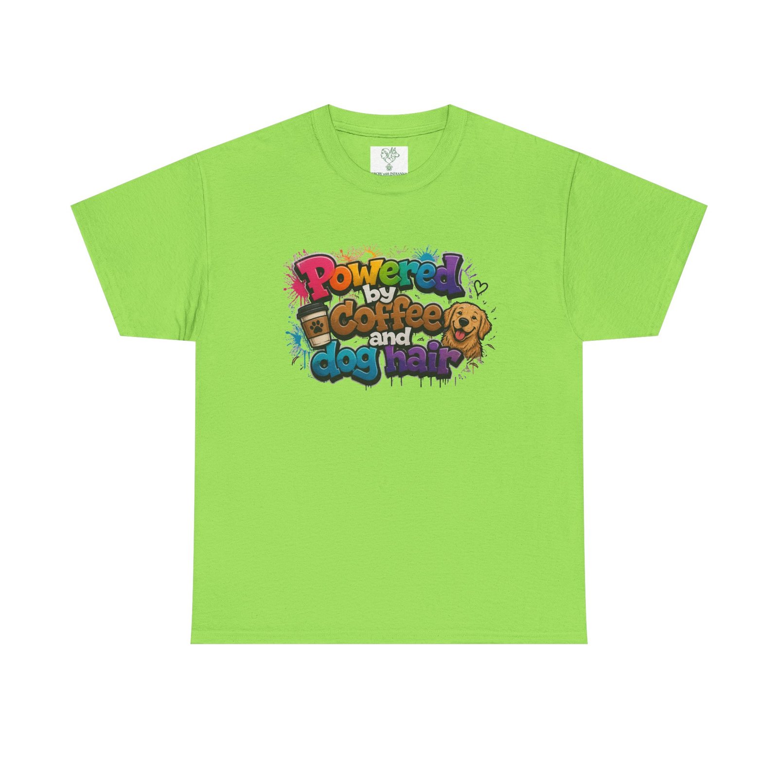 T-shirt « Powered by Coffee and Dogs » —Collection Grow with Indianna – Image 109