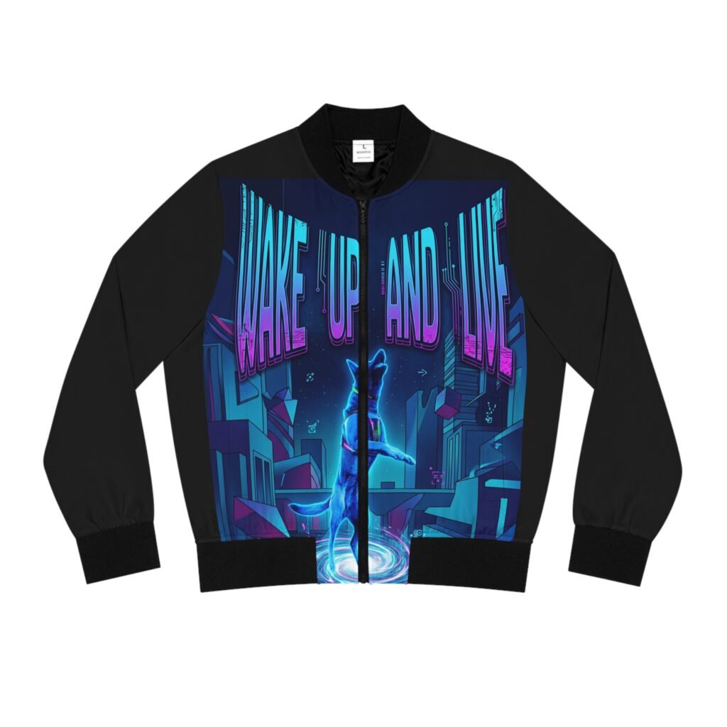 Blouson Bomber « Wake Up and Live » —Collection Grow with Indianna