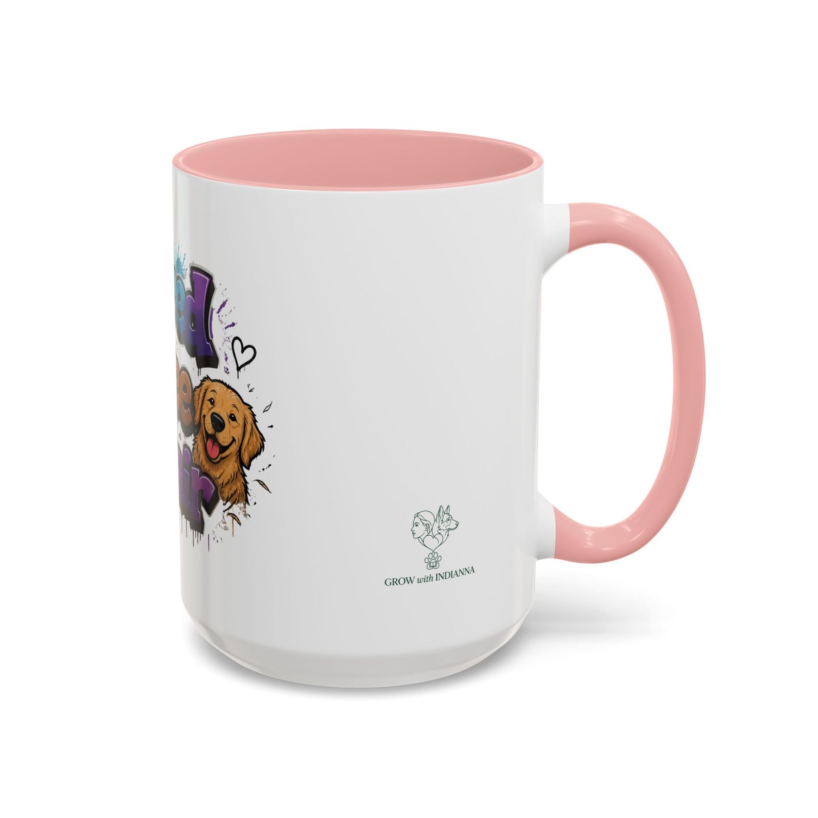 Mug Bicolore « Powered by Coffee and Dog Hair » – Collection Grow with Indianna – Image 26