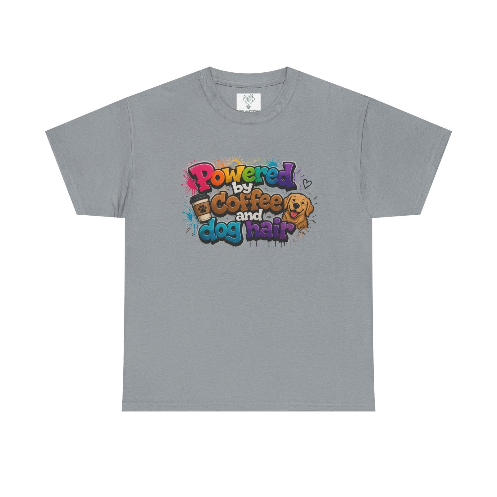 T-shirt « Powered by Coffee and Dogs » —Collection Grow with Indianna – Image 137