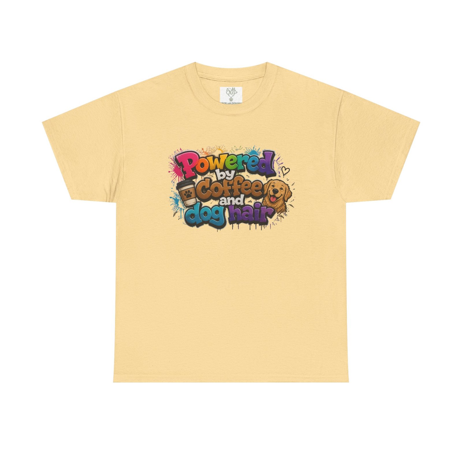 T-shirt « Powered by Coffee and Dogs » —Collection Grow with Indianna – Image 37