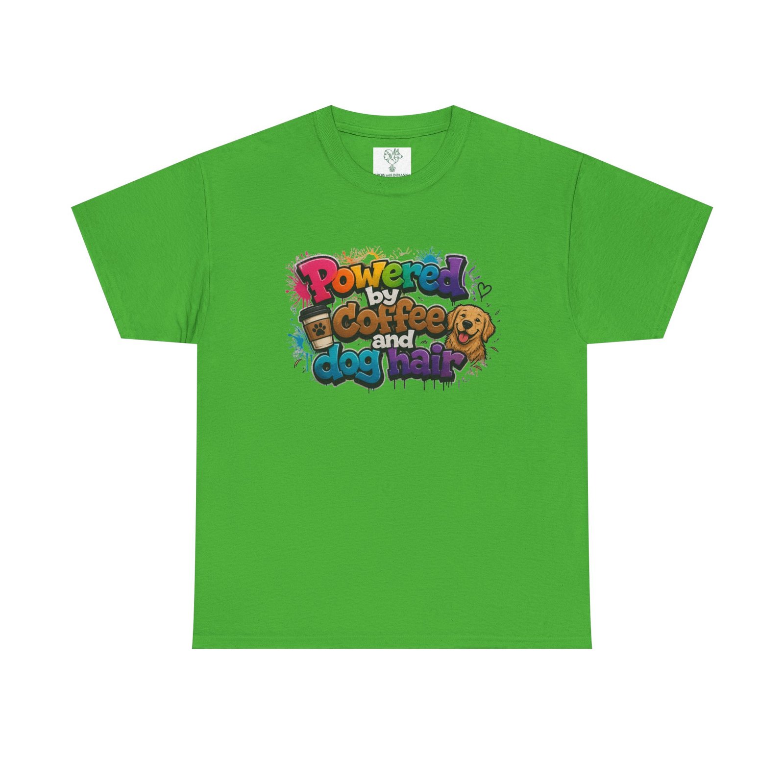 T-shirt « Powered by Coffee and Dogs » —Collection Grow with Indianna – Image 125