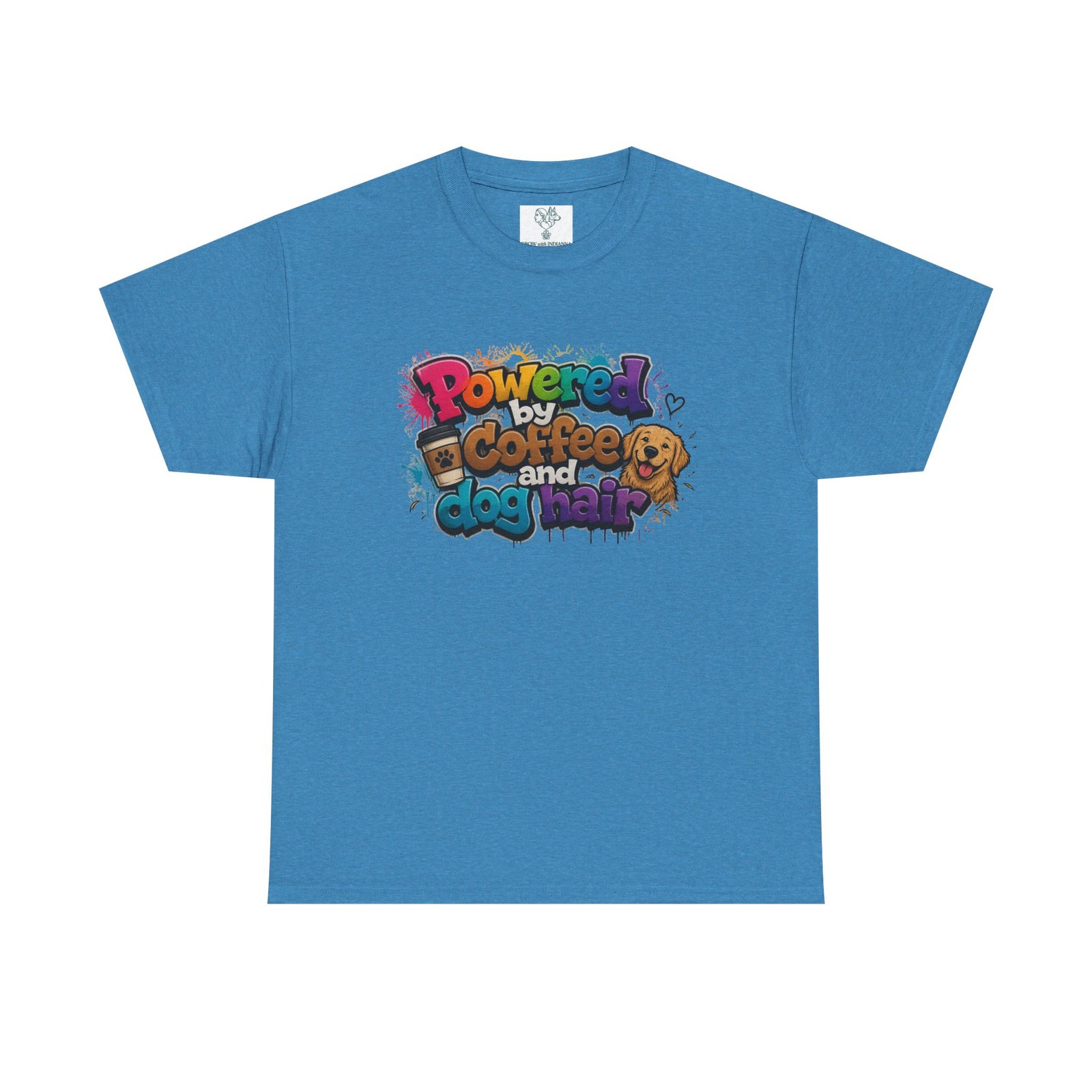 T-shirt « Powered by Coffee and Dogs » —Collection Grow with Indianna – Image 153