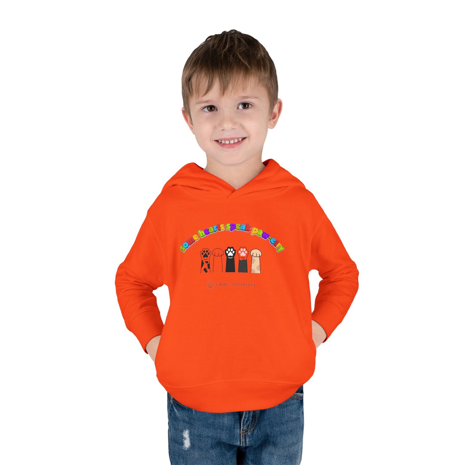 Sweat à Capuche Enfant « Paws & Rainbow » —Collection Grow with Indianna – Image 7