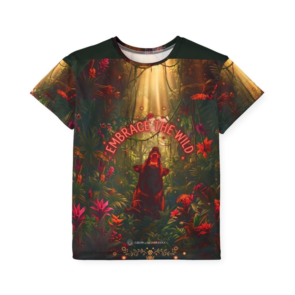 Maillot de Sport Enfant "Umbrace the wild"—Collection Grow with Indianna