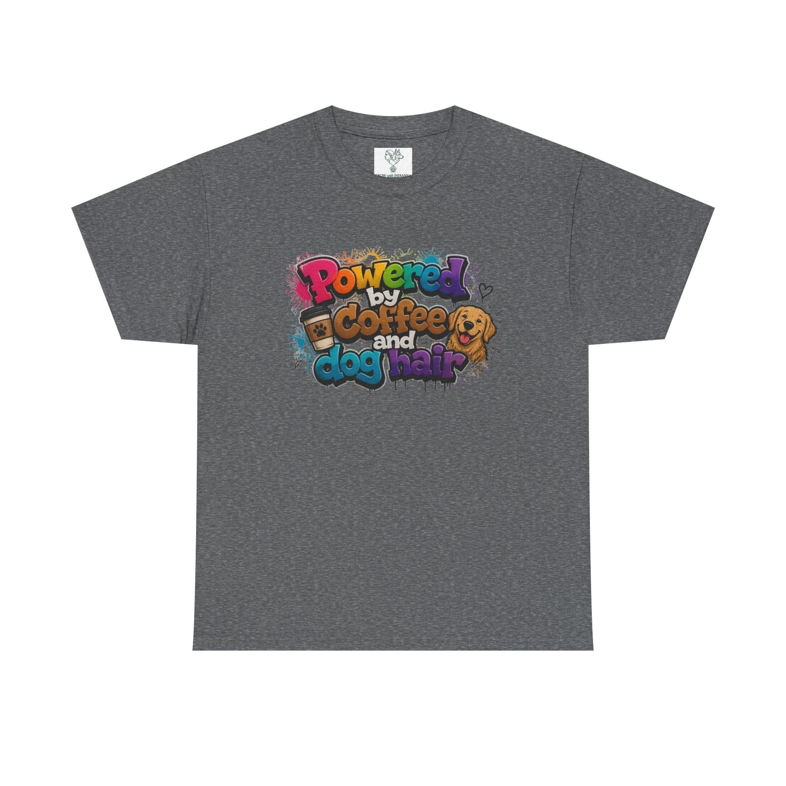 T-shirt « Powered by Coffee and Dogs » —Collection Grow with Indianna – Image 141