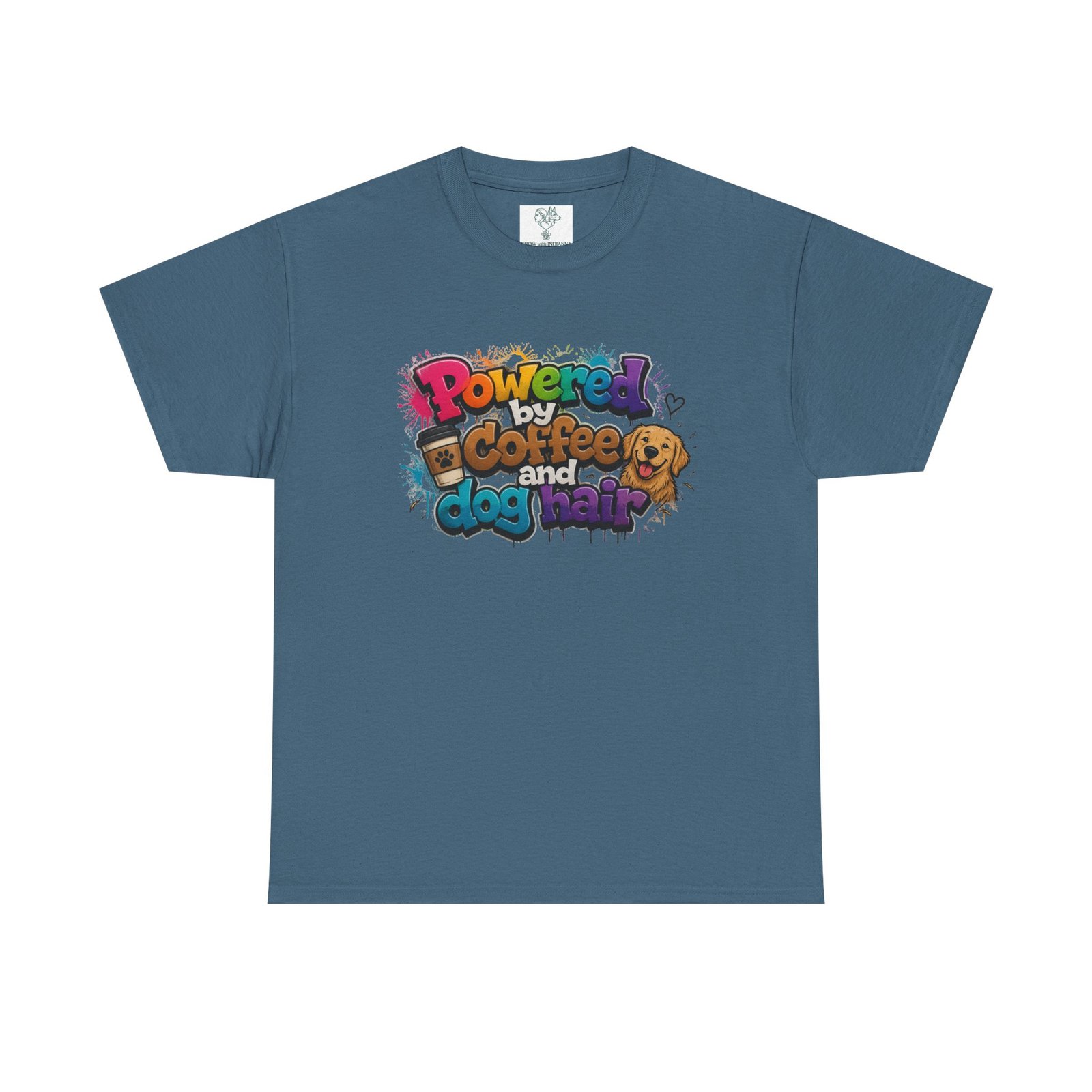 T-shirt « Powered by Coffee and Dogs » —Collection Grow with Indianna – Image 185