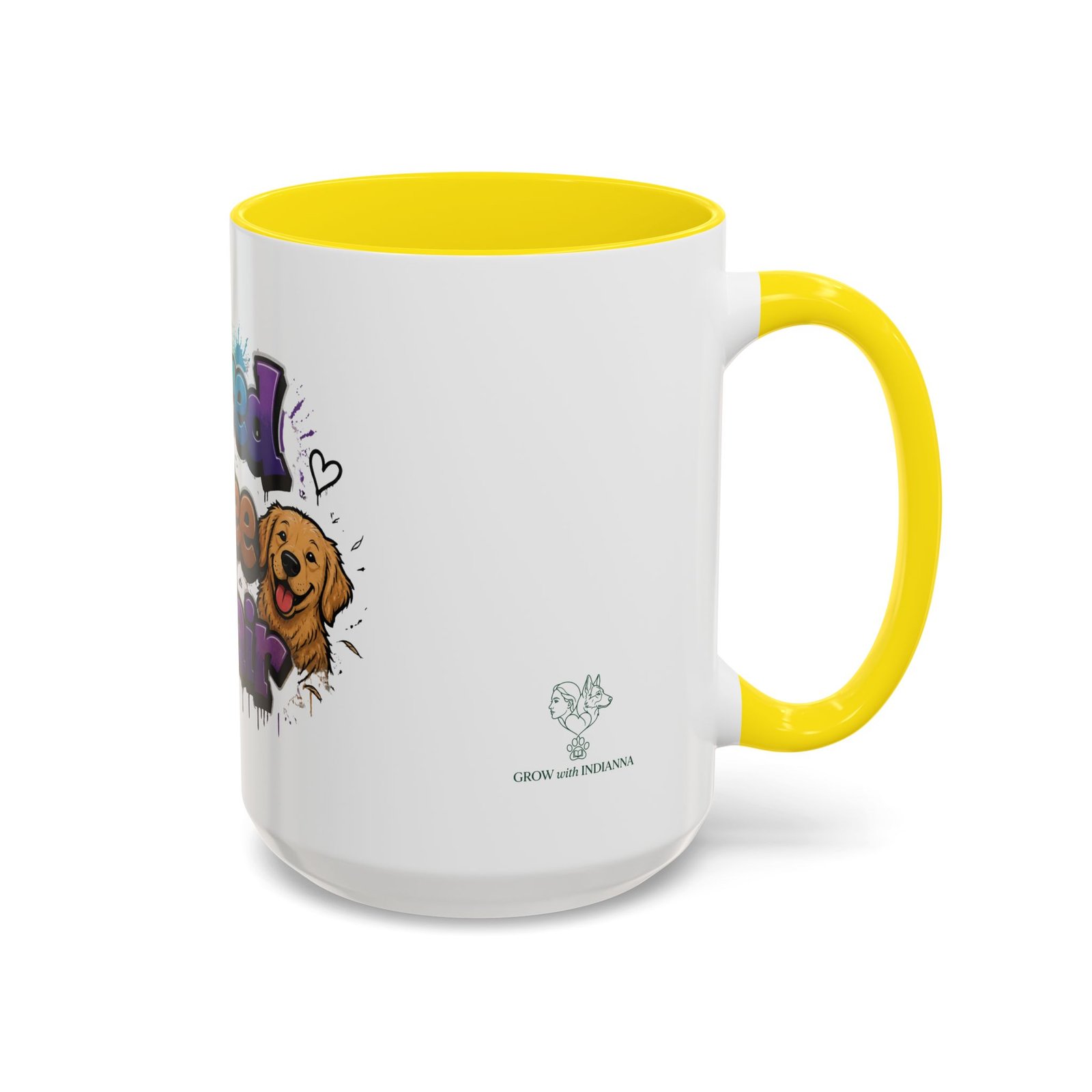 Mug Bicolore « Powered by Coffee and Dog Hair » – Collection Grow with Indianna – Image 54