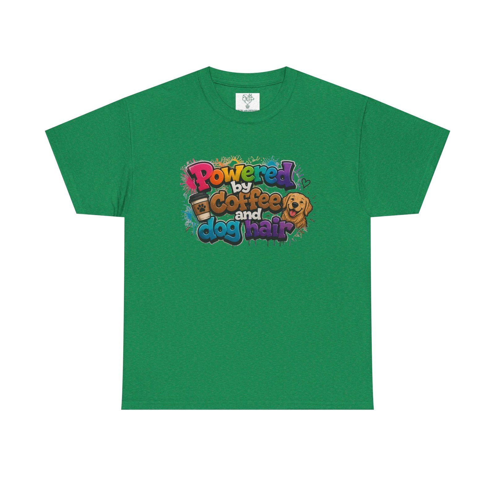 T-shirt « Powered by Coffee and Dogs » —Collection Grow with Indianna – Image 145