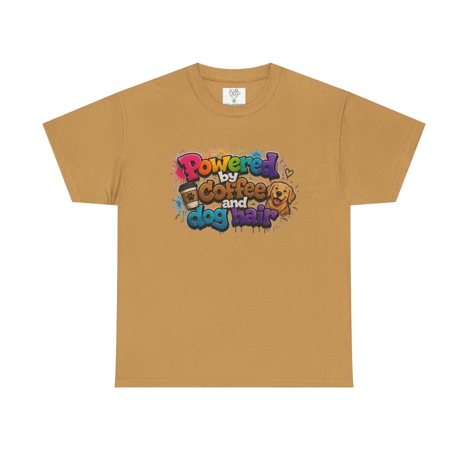 T-shirt « Powered by Coffee and Dogs » —Collection Grow with Indianna – Image 53